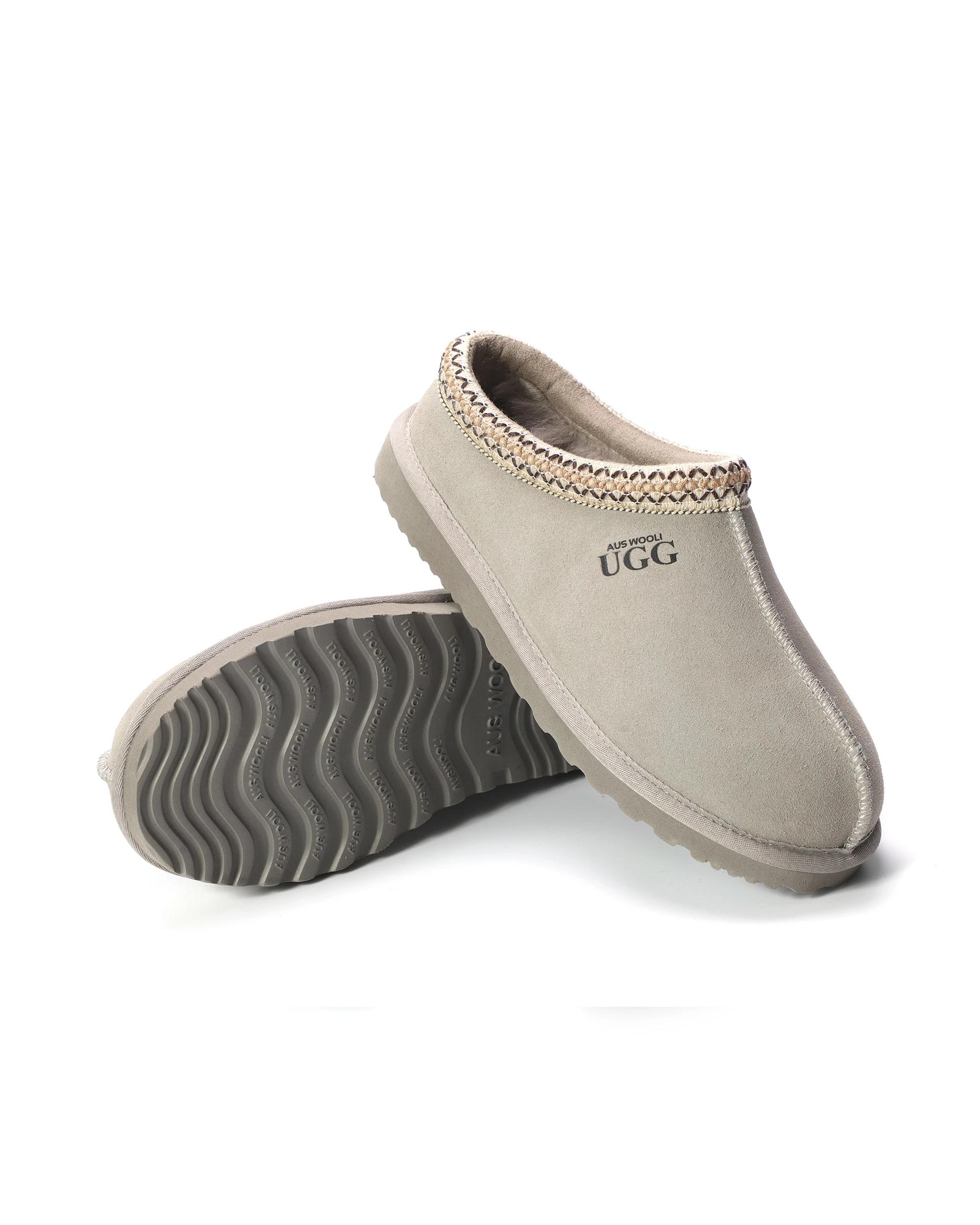 6 AUS WOOLI Sheepskin Ankle Braid Croydon UGG Slippers LIGHTGREY, 6 of 6