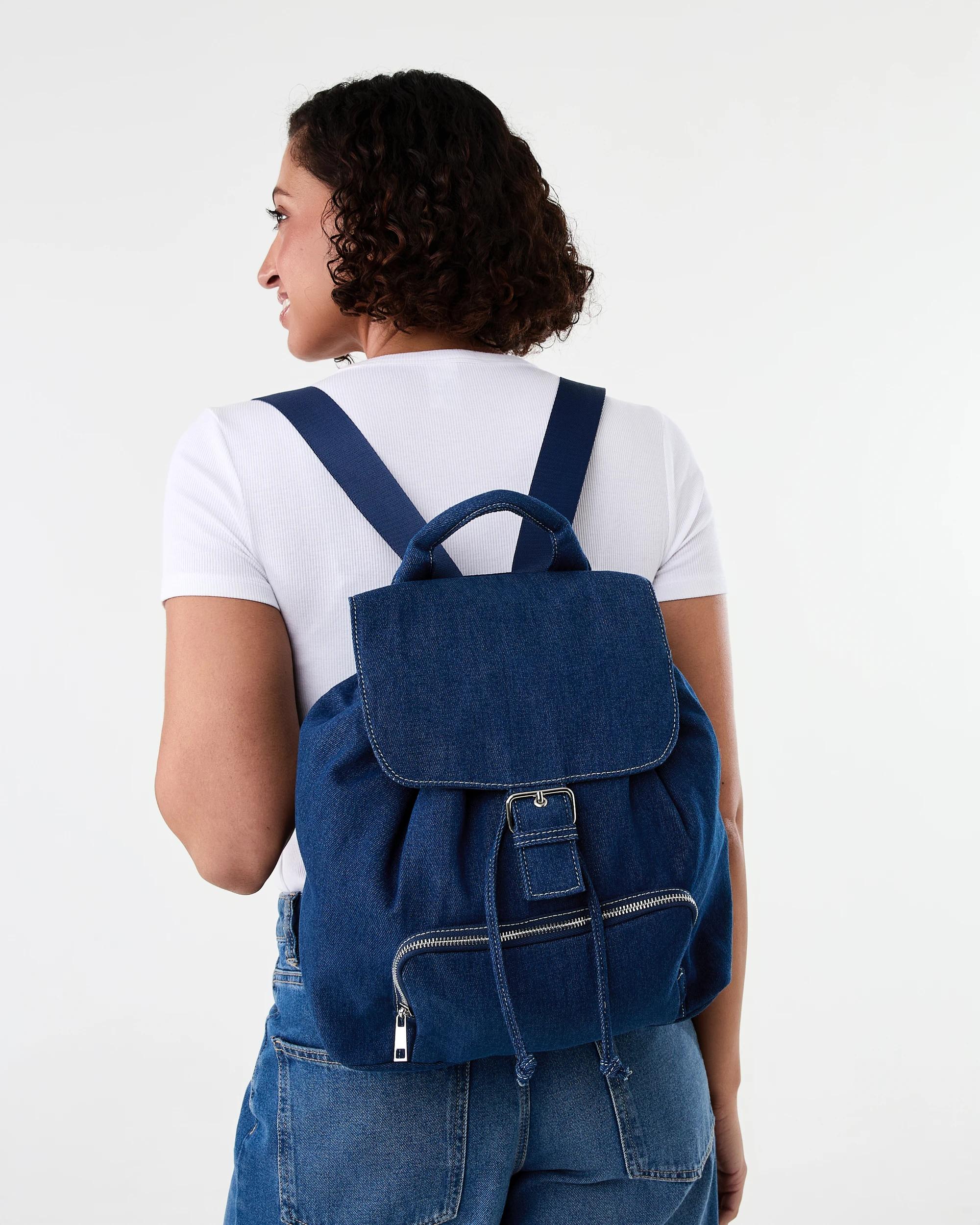 5 Casual Pocket Backpack Mid Denim, 5 of 5