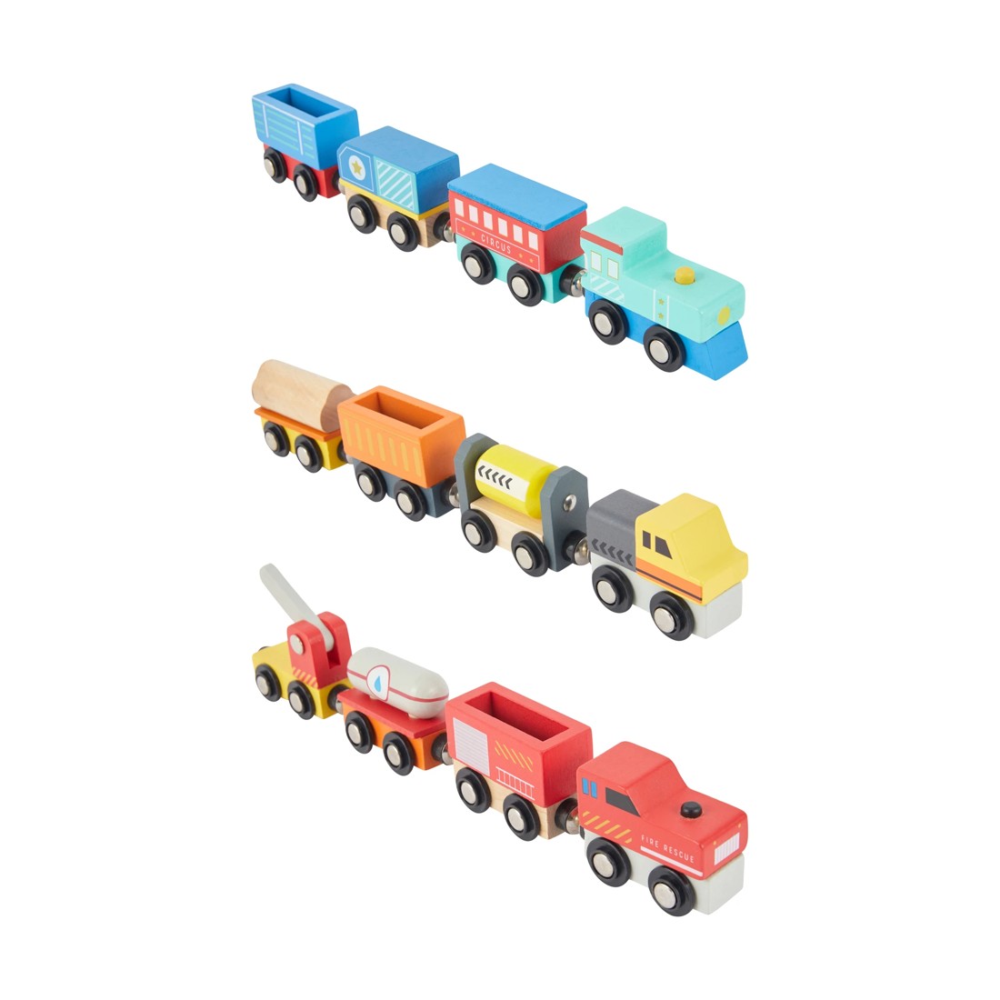 6 Wooden Train and Carriage Set - Assorted, 6 of 10