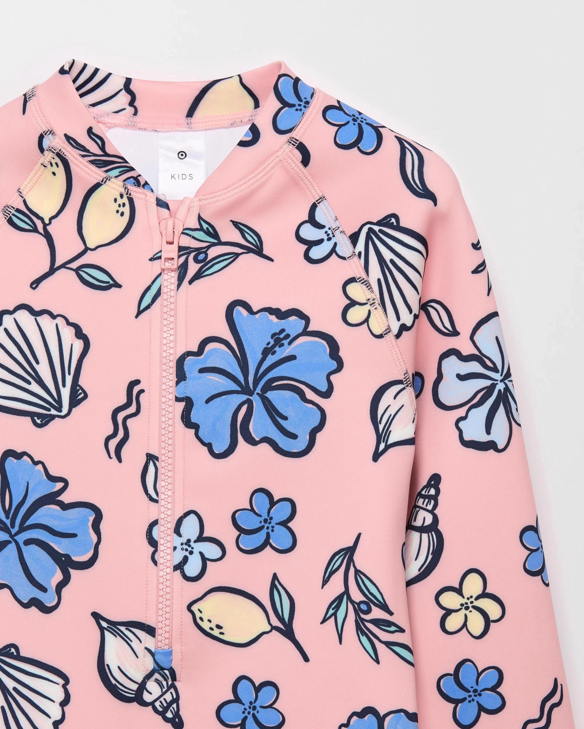 2 Target Long Sleeve Swim Surfsuit POWDER PINK, 2 of 2