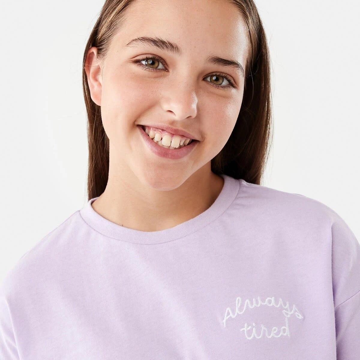 3 Knit Flannelette Pyjama Set Pur Slogan, 3 of 10