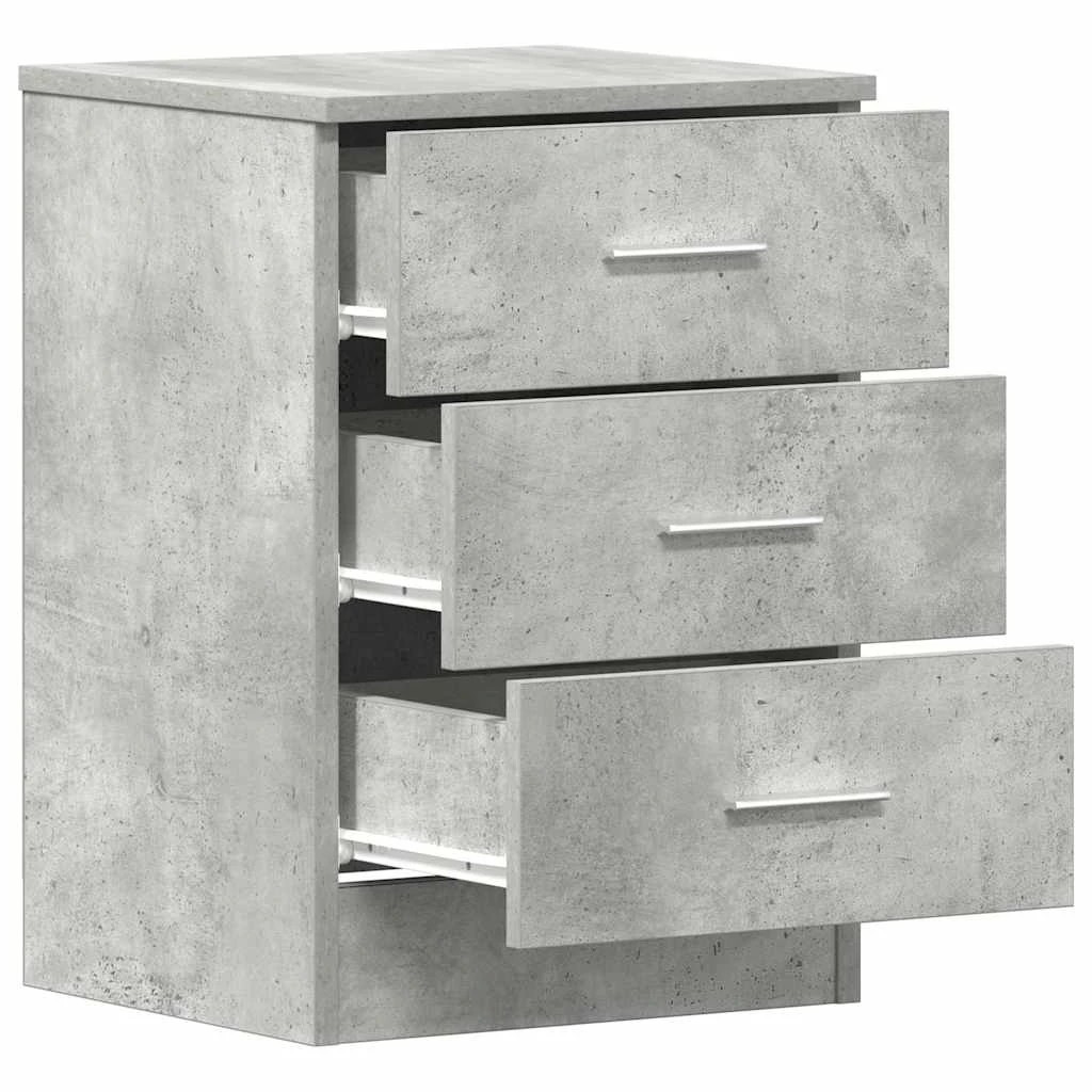 5 vidaXL Bedside cabinet Ample Storage - Grey, 5 of 9