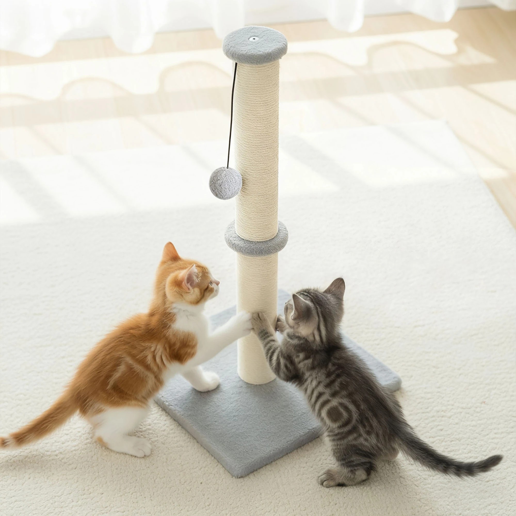 7 Pawz Cat Scratching Post 74cm - Grey, 7 of 9