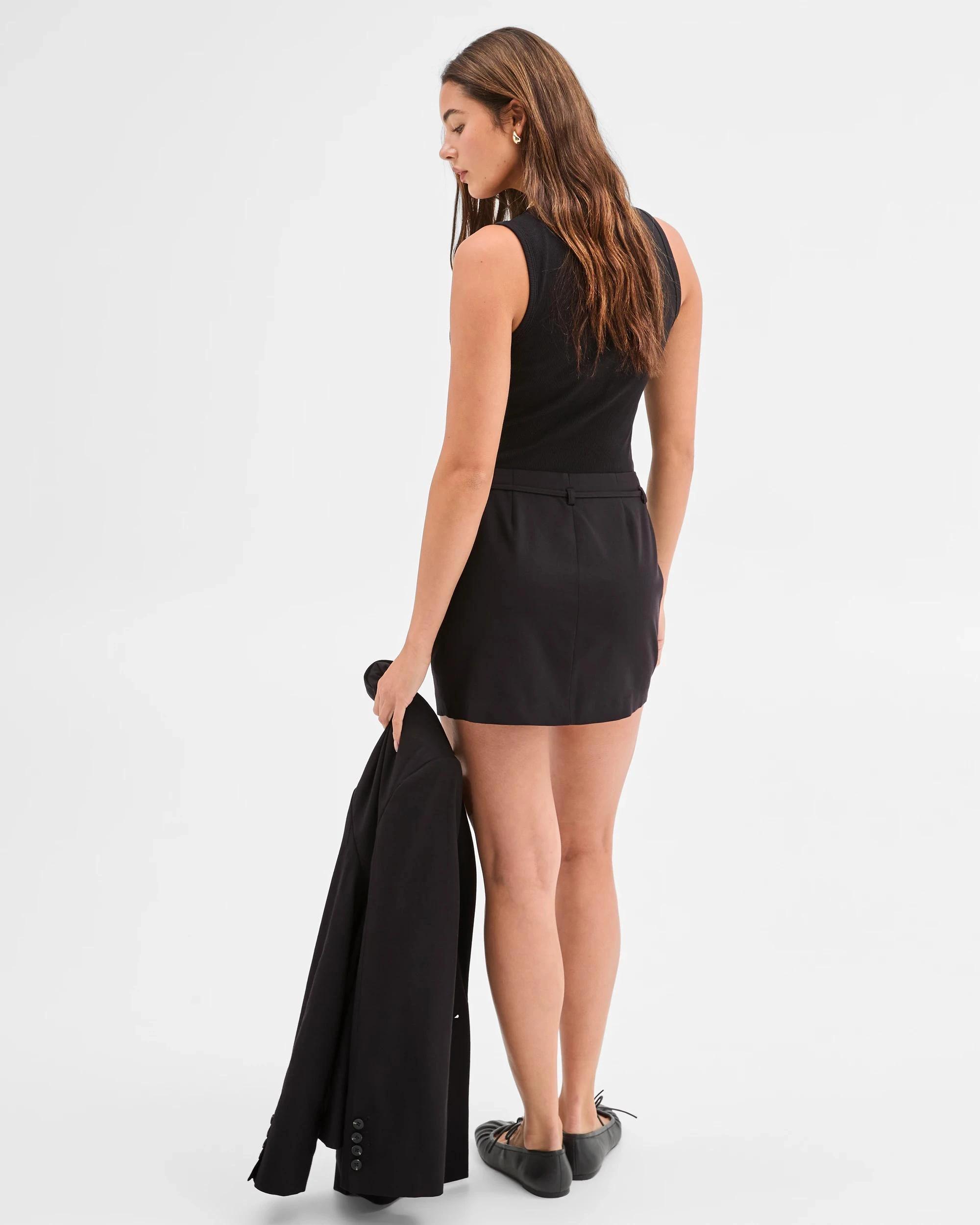 6 Lily Loves Mini Belted Skort BLACK, 6 of 6