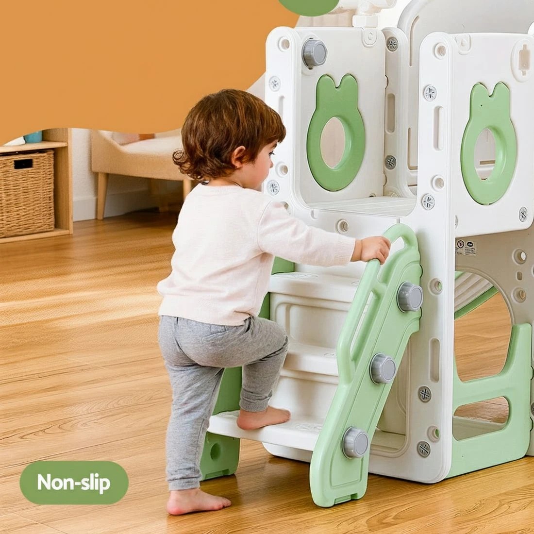 4 Keezi Kids Slide Swing Set Ball Hoop Rings Football Outdoor Toys - Multi, 4 of 7