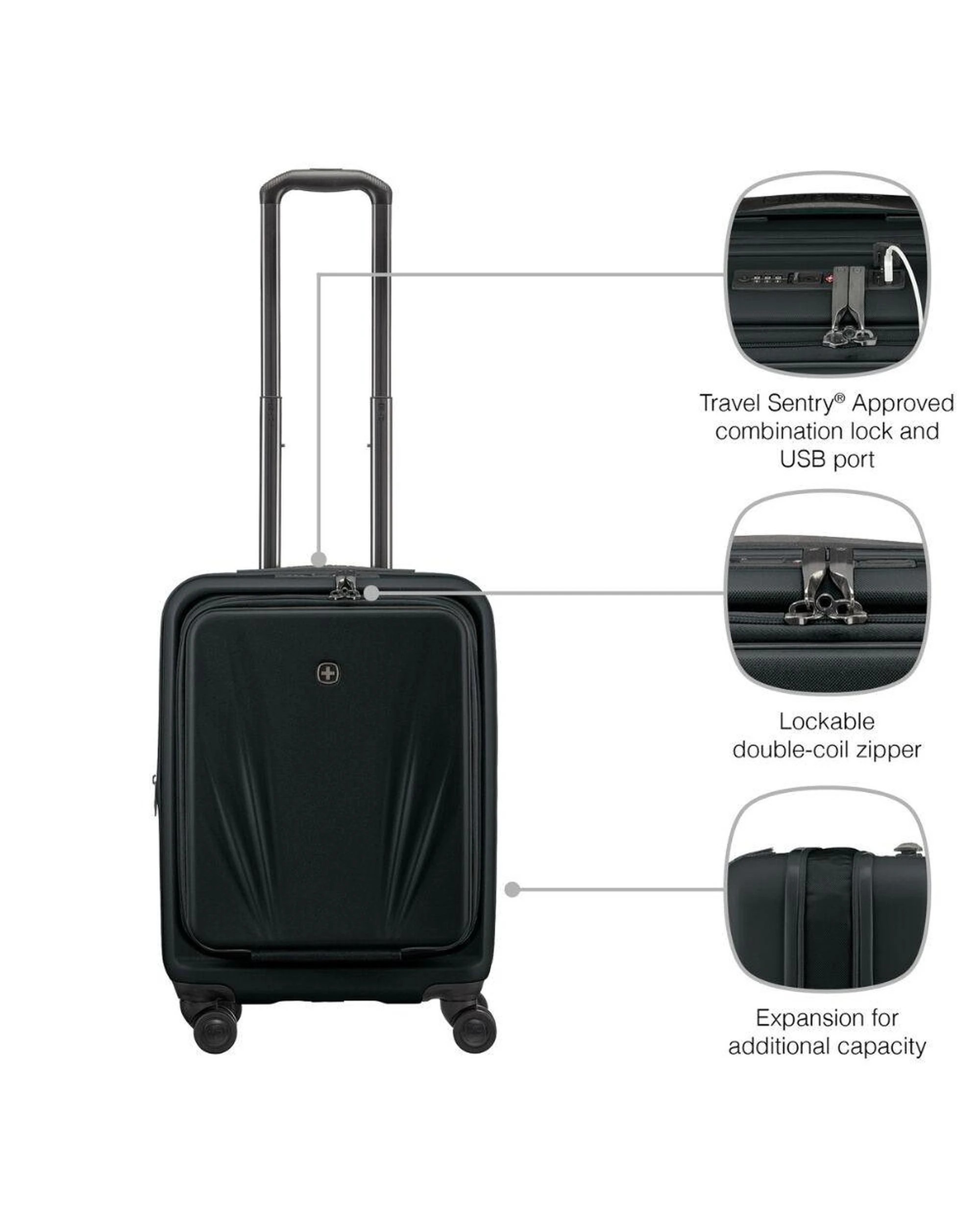 9 Wenger Skyon Hardside 2 Piece Luggage Set Black, 9 of 10