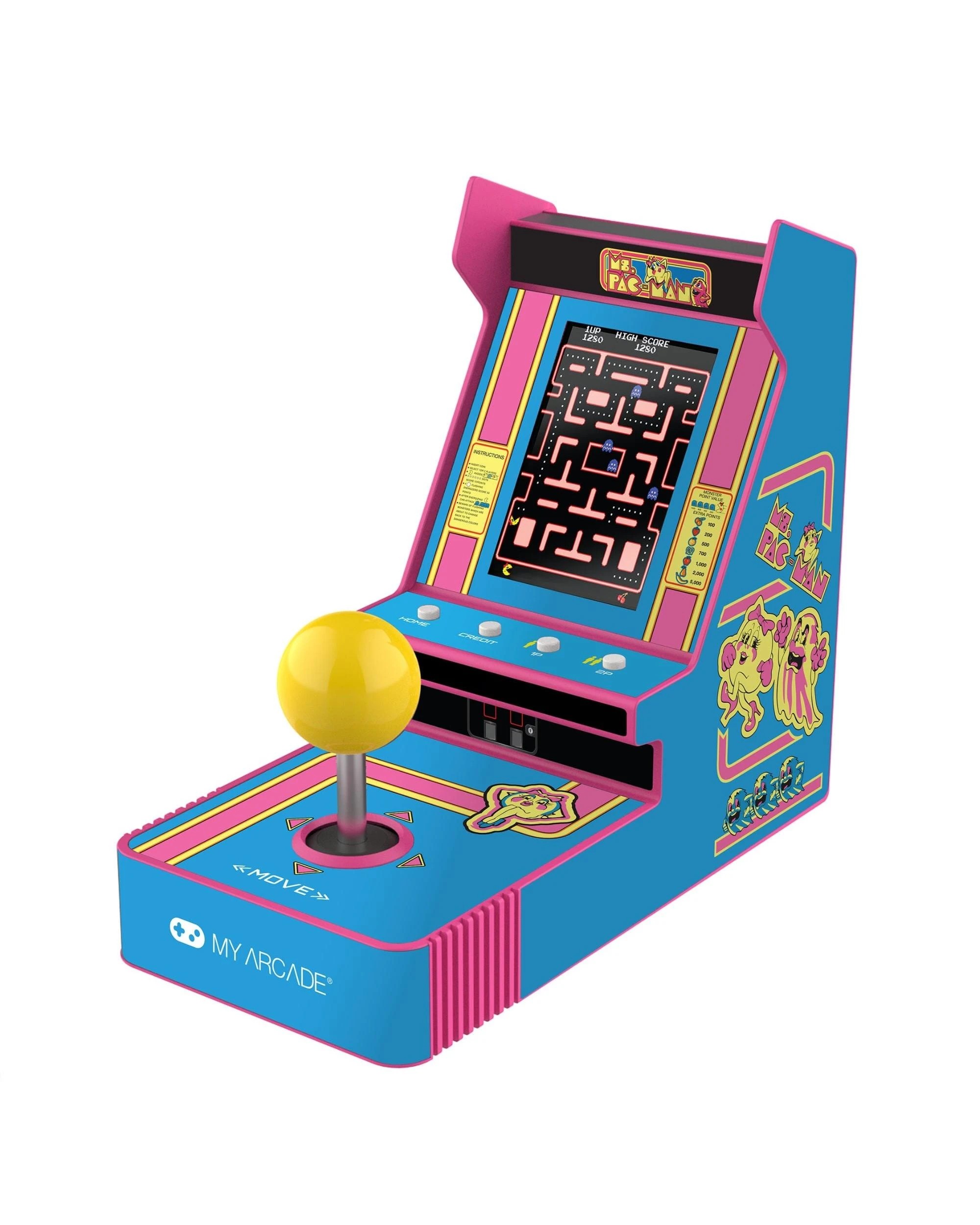 1 My Arcade Ms. Pac-Man Portable Retro Arcade Joystick Player, 1 of 8