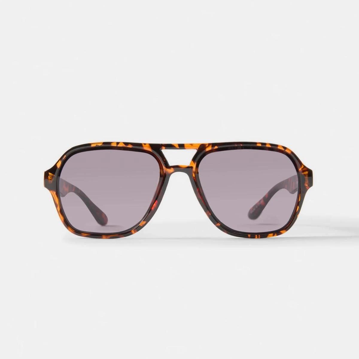1 Square Aviator Glasses Tort Blk, 1 of 6