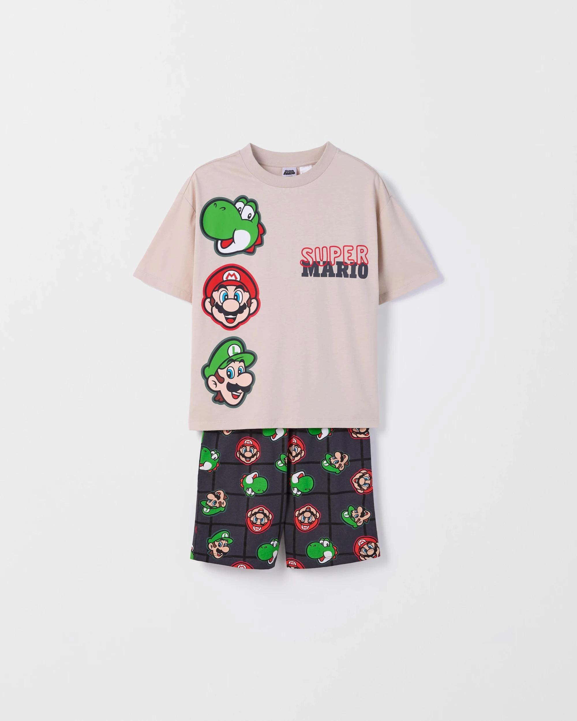 6 Super Mario Australian Cotton Jersey Older Boys Pyjama Set MARIO, 6 of 8