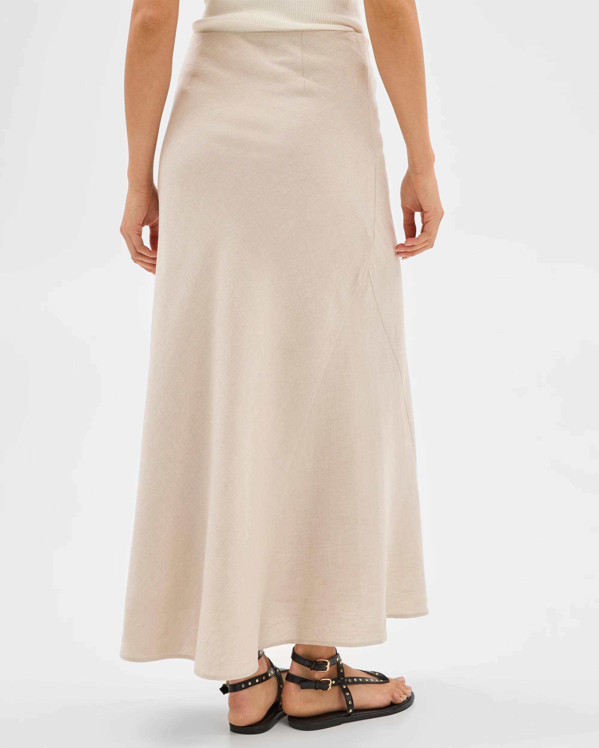 3 European Linen Blend Maxi Skirt - Lily Loves NATURAL, 3 of 6