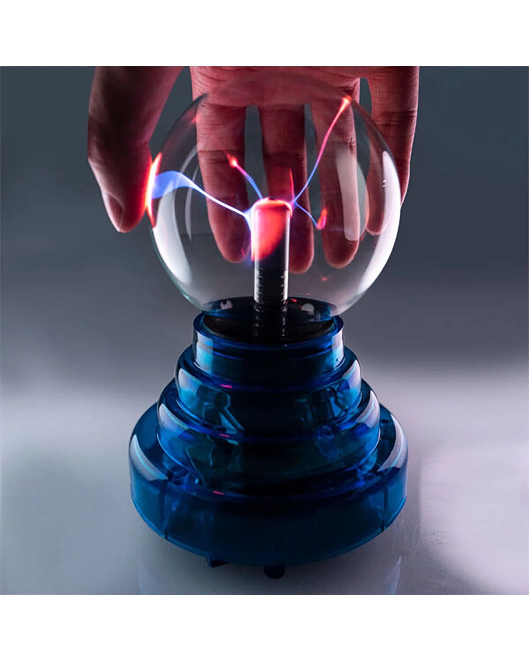 2 MDI Aus Plasma Ball Touch Lamp Home Office Desk Night Light Decor 3in Base - Blue, 2 of 5