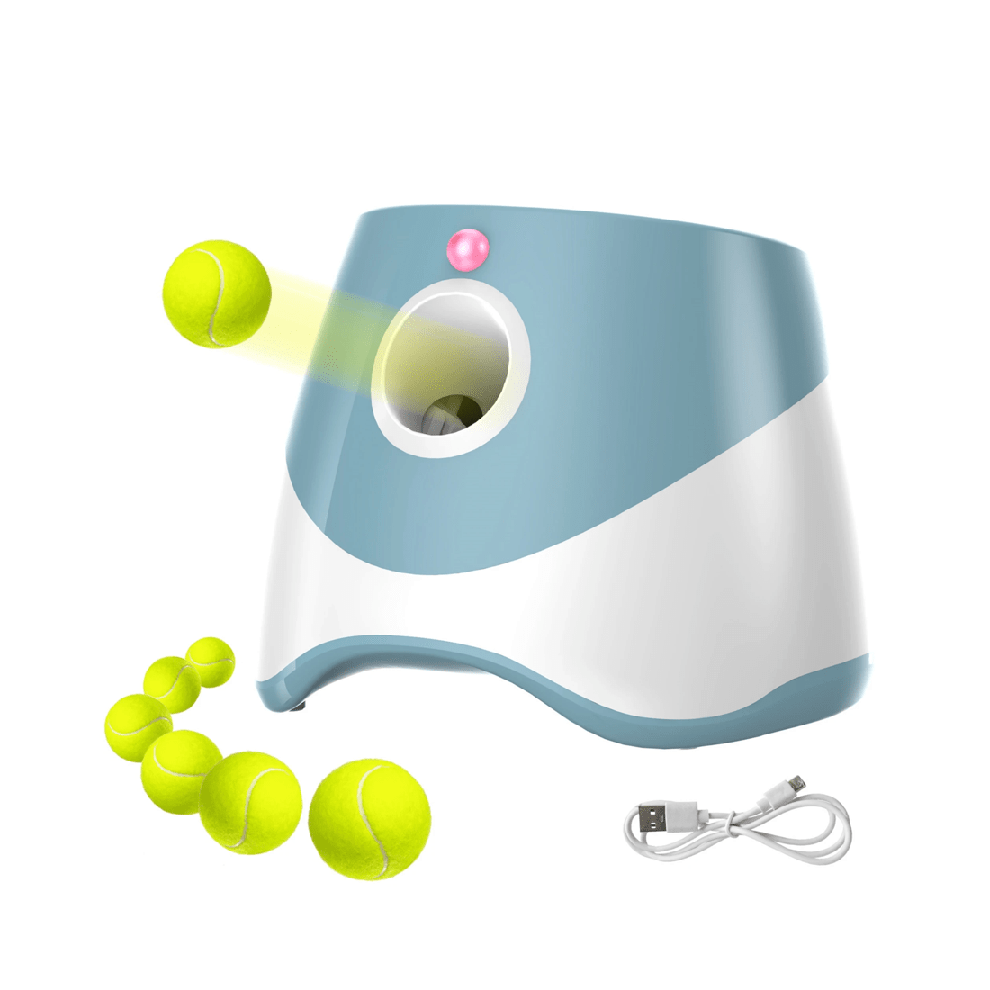 1 Advwin Automatic Dog Ball Launcher 6 Balls, 1 of 8