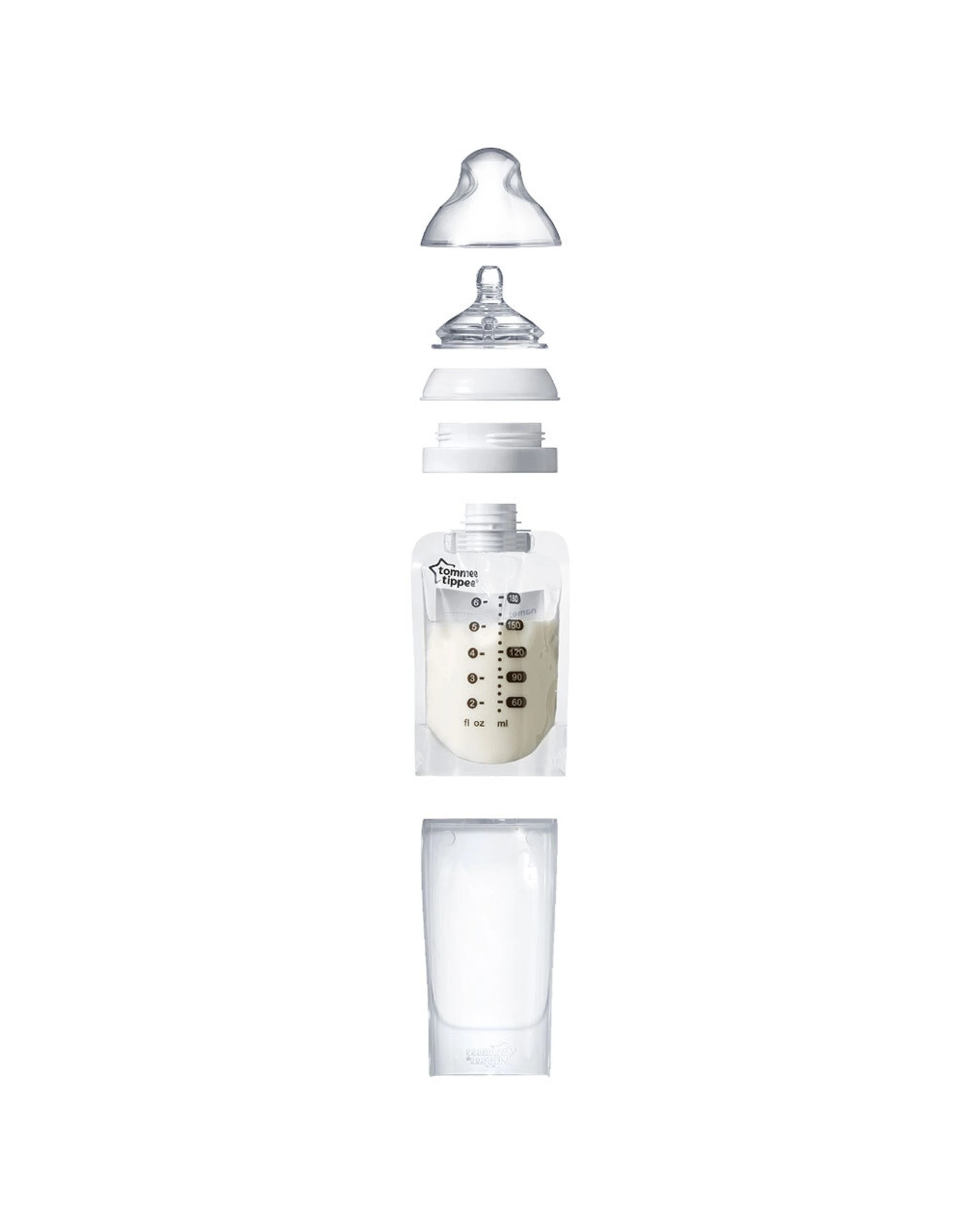 3 20pk Tommee Tippee Breast Milk Pouches - Clear, 3 of 6