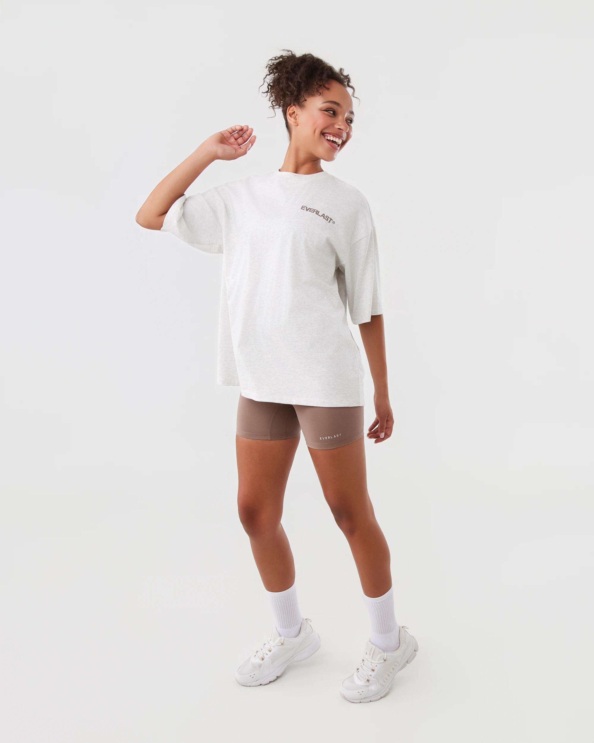 3 Everlast Womens Street Boyfriend T-shirt White Marl, 3 of 8