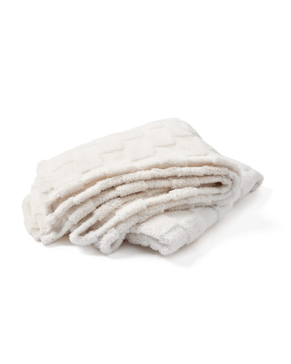 3 Soft Check Throw - Off White, 3 of 6