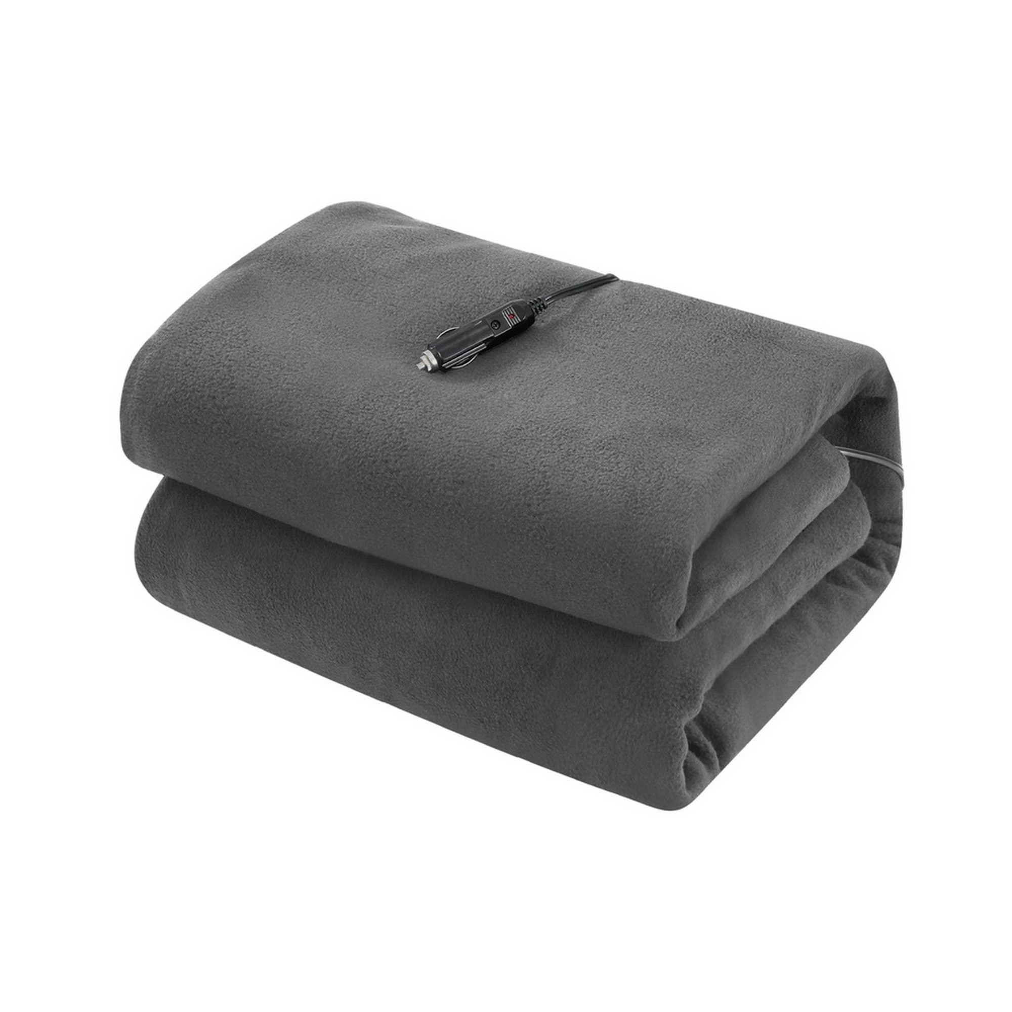 1 Giselle Electric Heated Blanket Car Throw Rug - Grey, 1 of 7