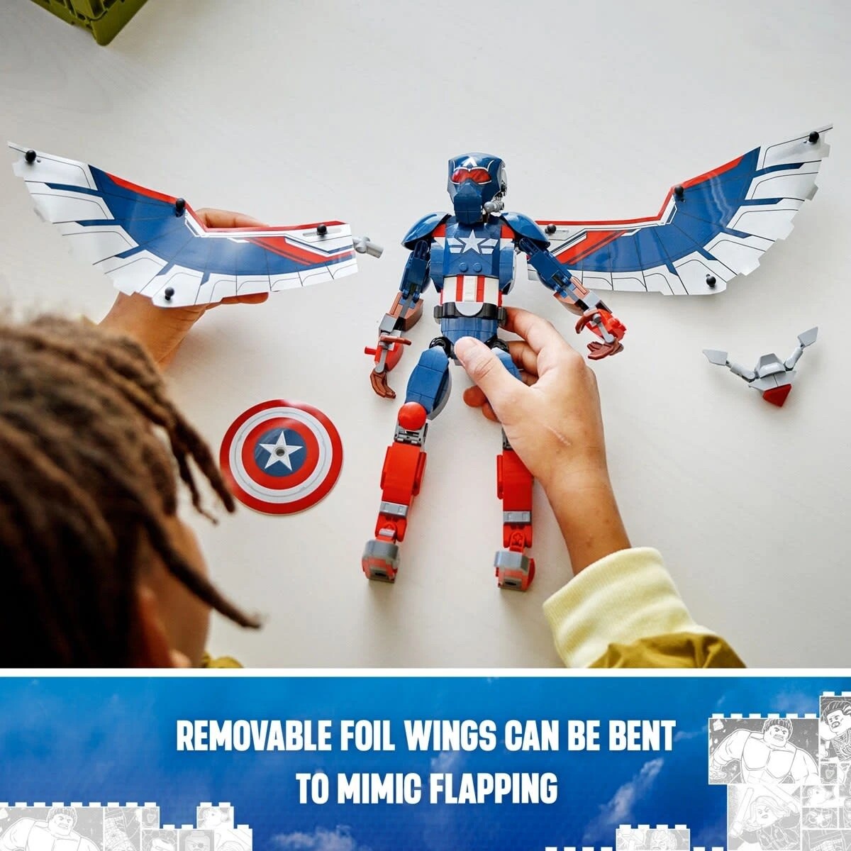 9 LEGO Marvel New Captain America Construction Figure 76296, 9 of 10
