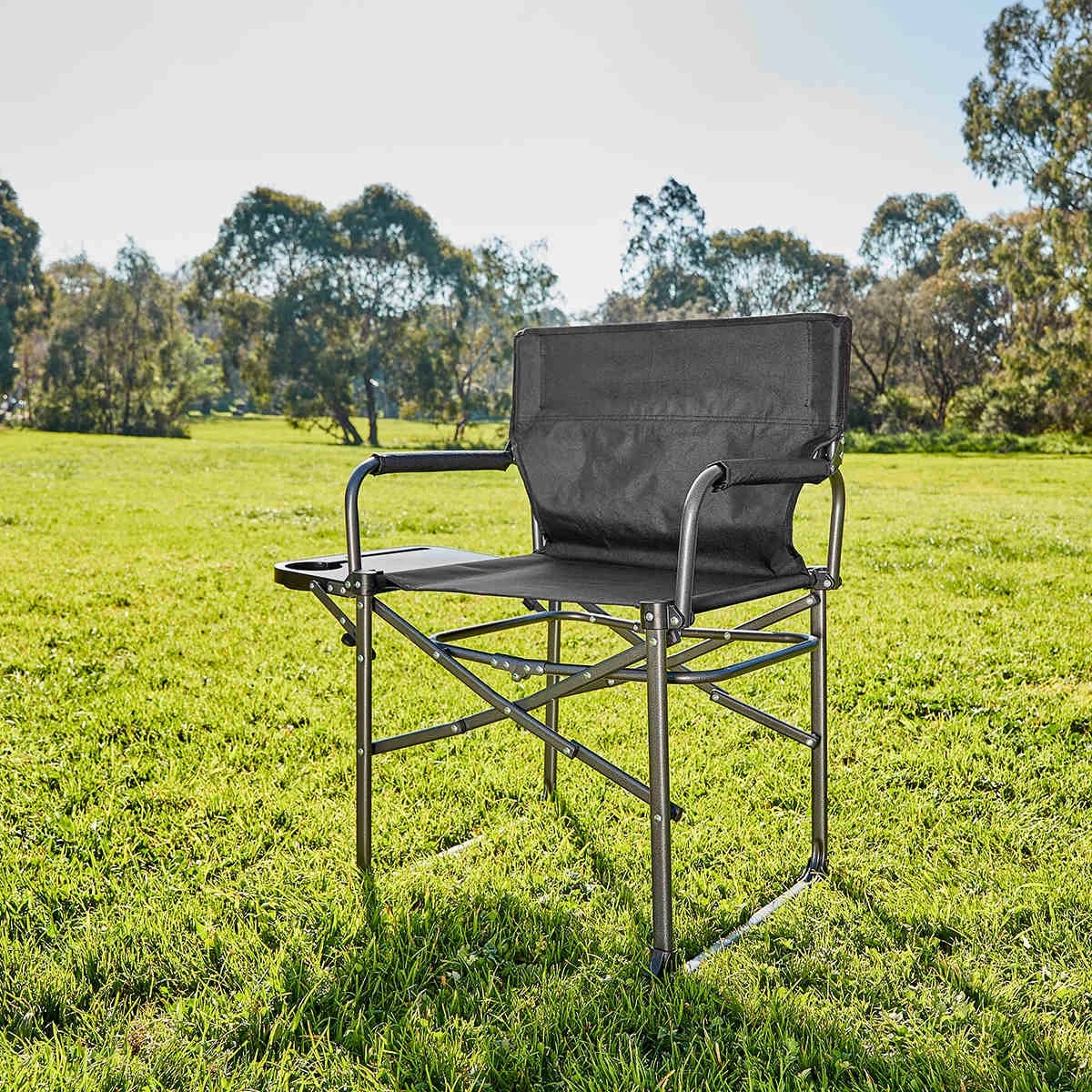 1 Director's Chair with Side Table - Black, 1 of 10