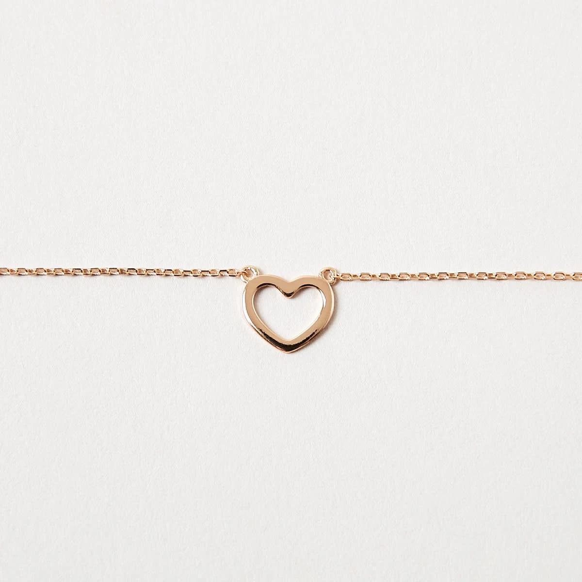 3 Gold Plated Sterling Silver Heart Necklace Gold, 3 of 6