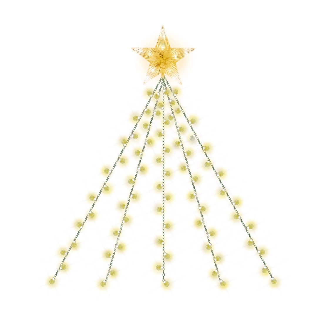 2 Mirabella Genio Wi-Fi 190 LED Warm White Easy Tree Lights with Star, 2 of 5