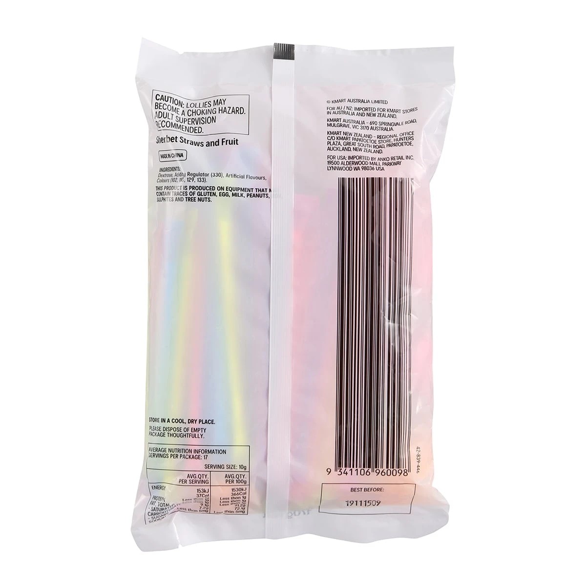 2 Sherbet Straws & Fruit 170g, 2 of 3