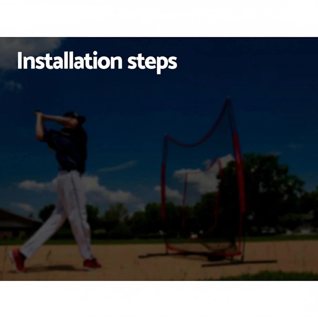 6 Everfit 7ft Baseball Net Pitching Kit with Stand Softball Training Aid Sports - Multi, 6 of 7