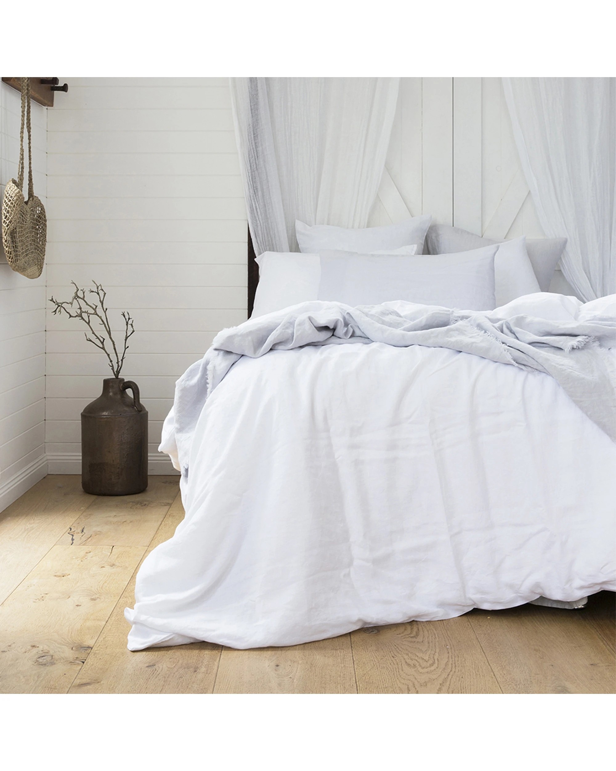 1 Bambury Linen Quilt Cover Set Ivory Soft Touch Woven - Multi, 1 of 4