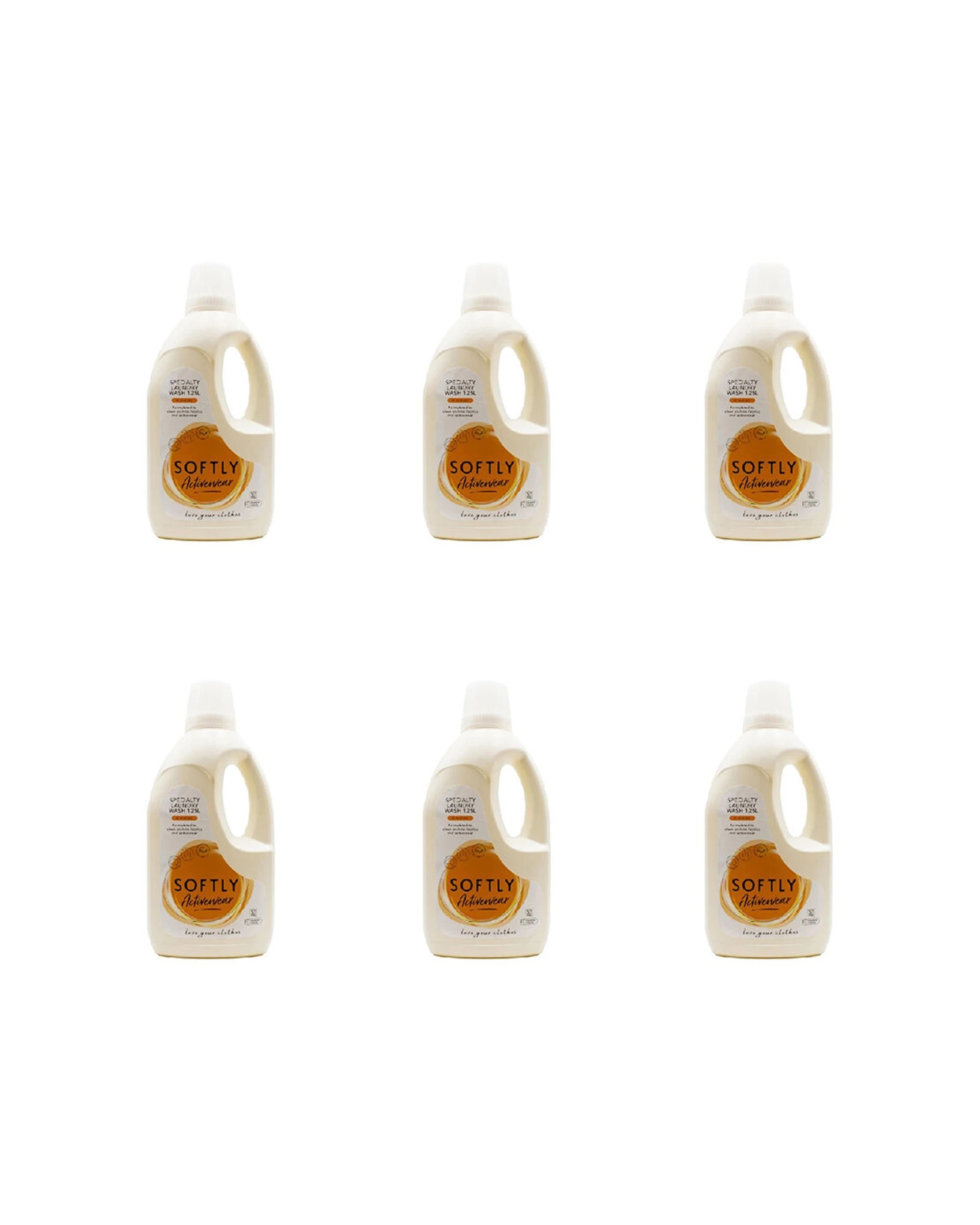 1 Softly 6PK 1.25L Laundry Wash Activewear Front And Top Loader Fabric Care - Beige, 1 of 3