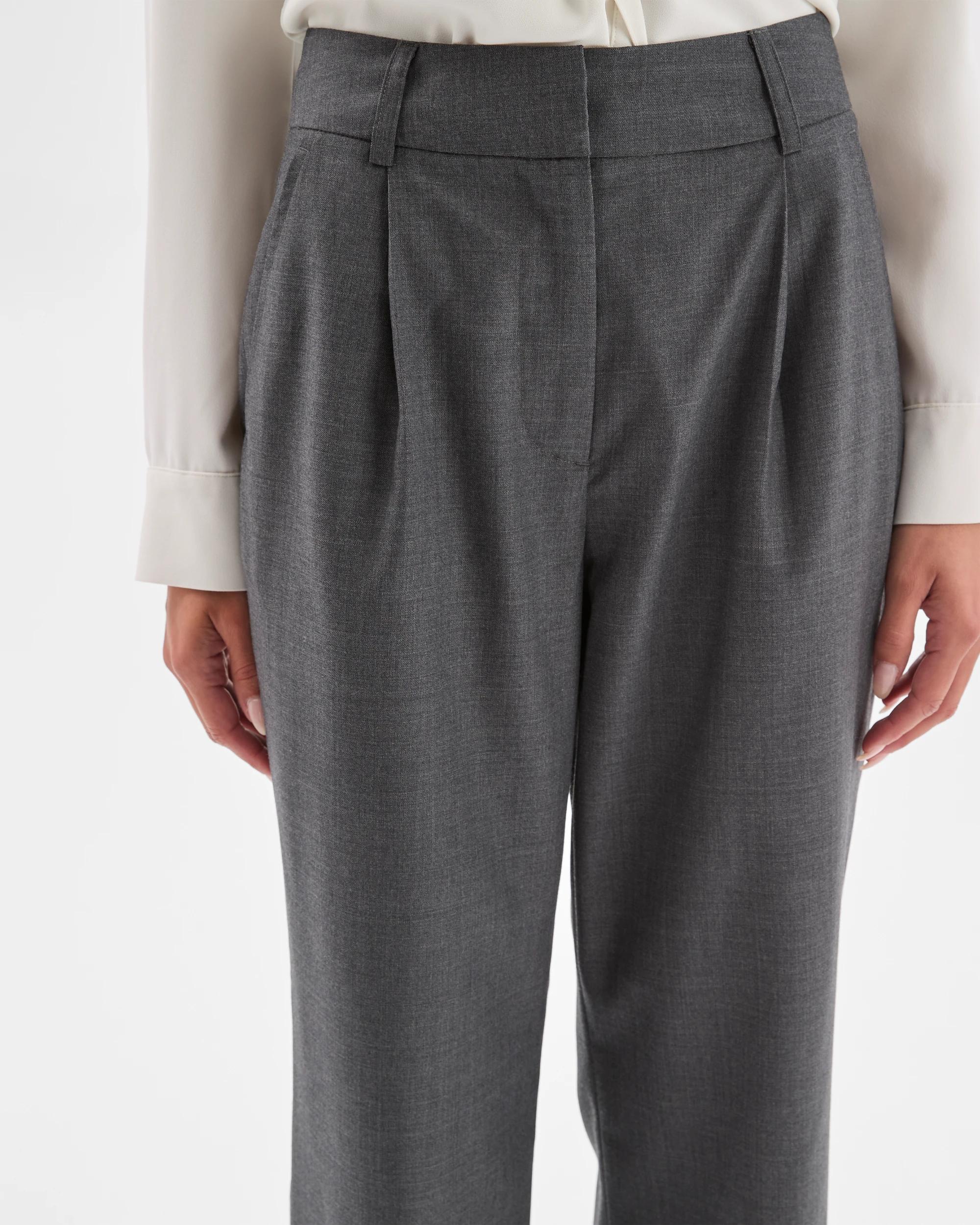 6 Target Petites Petites Wool Blend Tailored Straight Leg Pants CHARCOAL, 6 of 6
