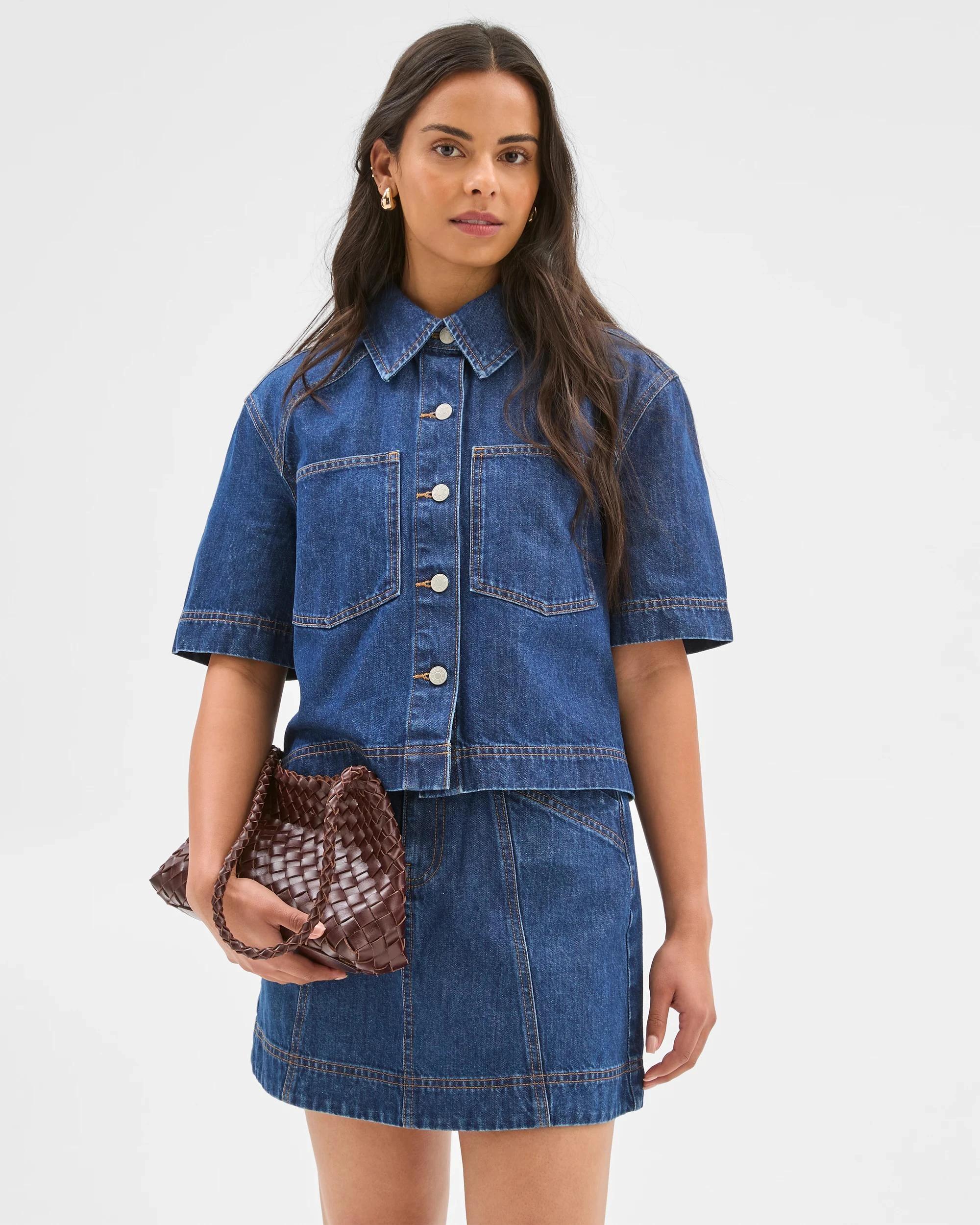 5 Target Slant Pocket Denim Mini Skirt 70'S INDIGO, 5 of 5