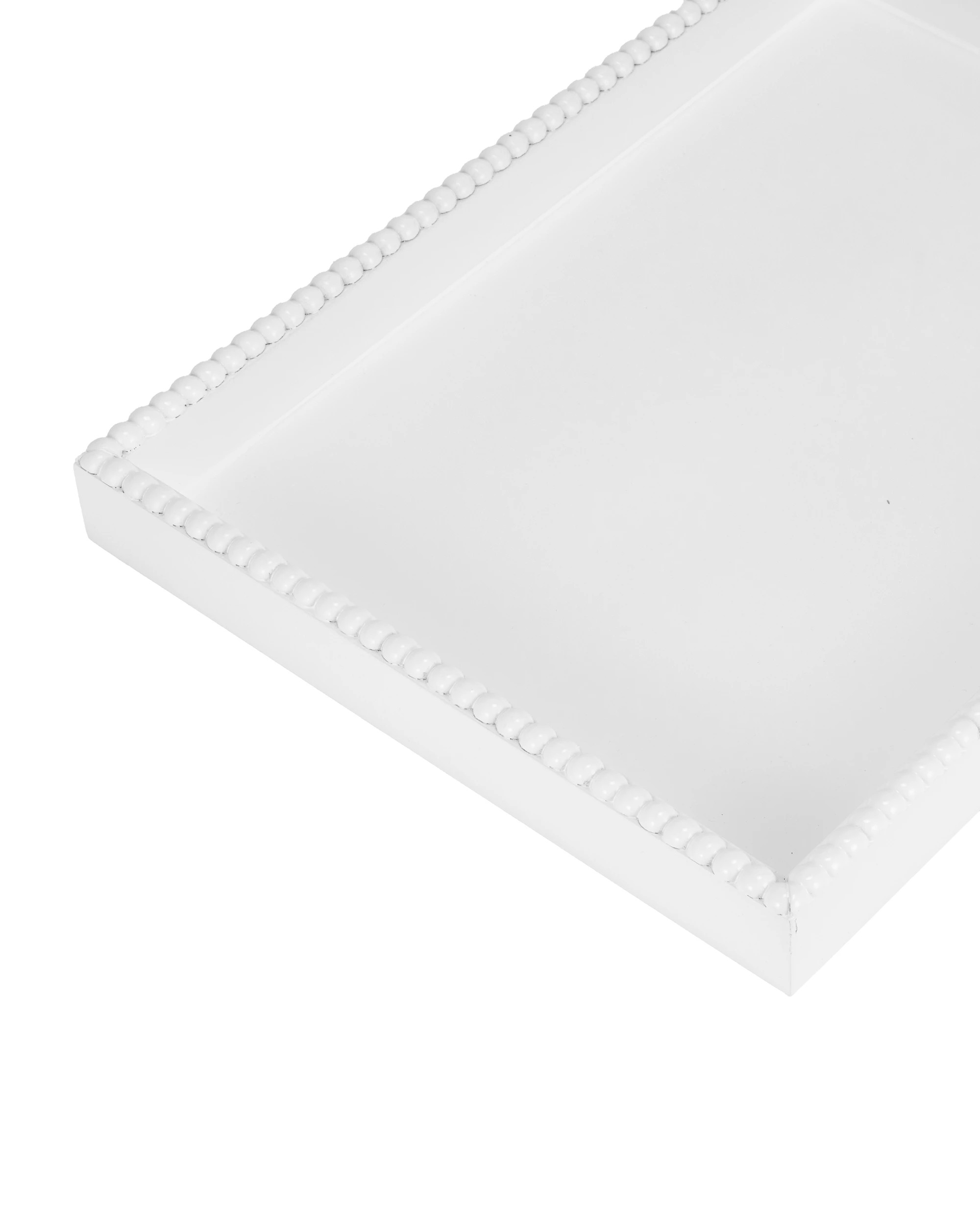 4 White Textured Edge Decor Tray, 4 of 6