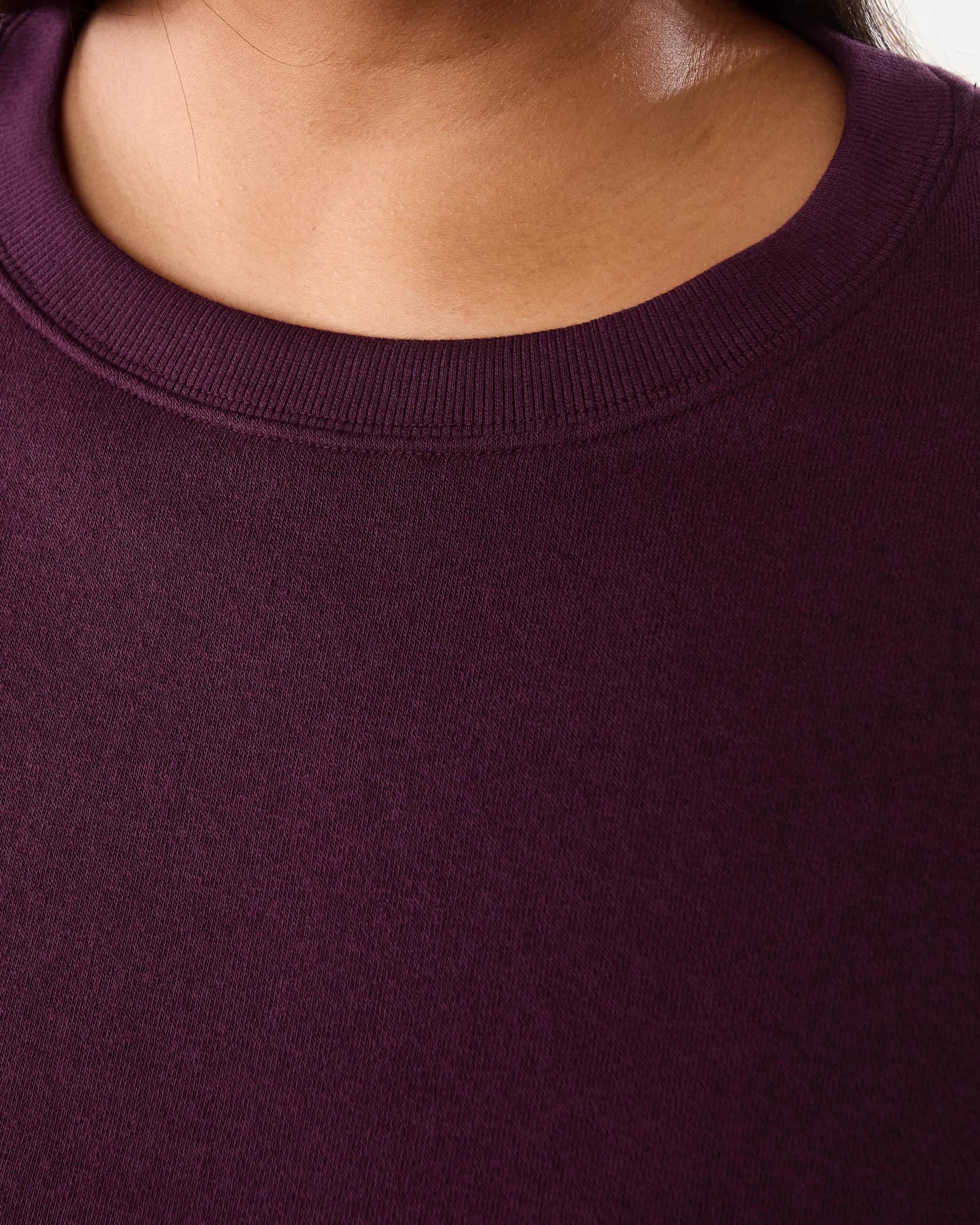 5 Curve Long Sleeve Boxy Sweatshirt Plum Jam, 5 of 7