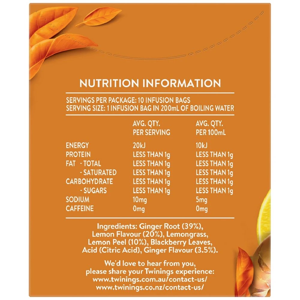 4 Twinings Lemon and Ginger Tea 10 Pack, 4 of 4