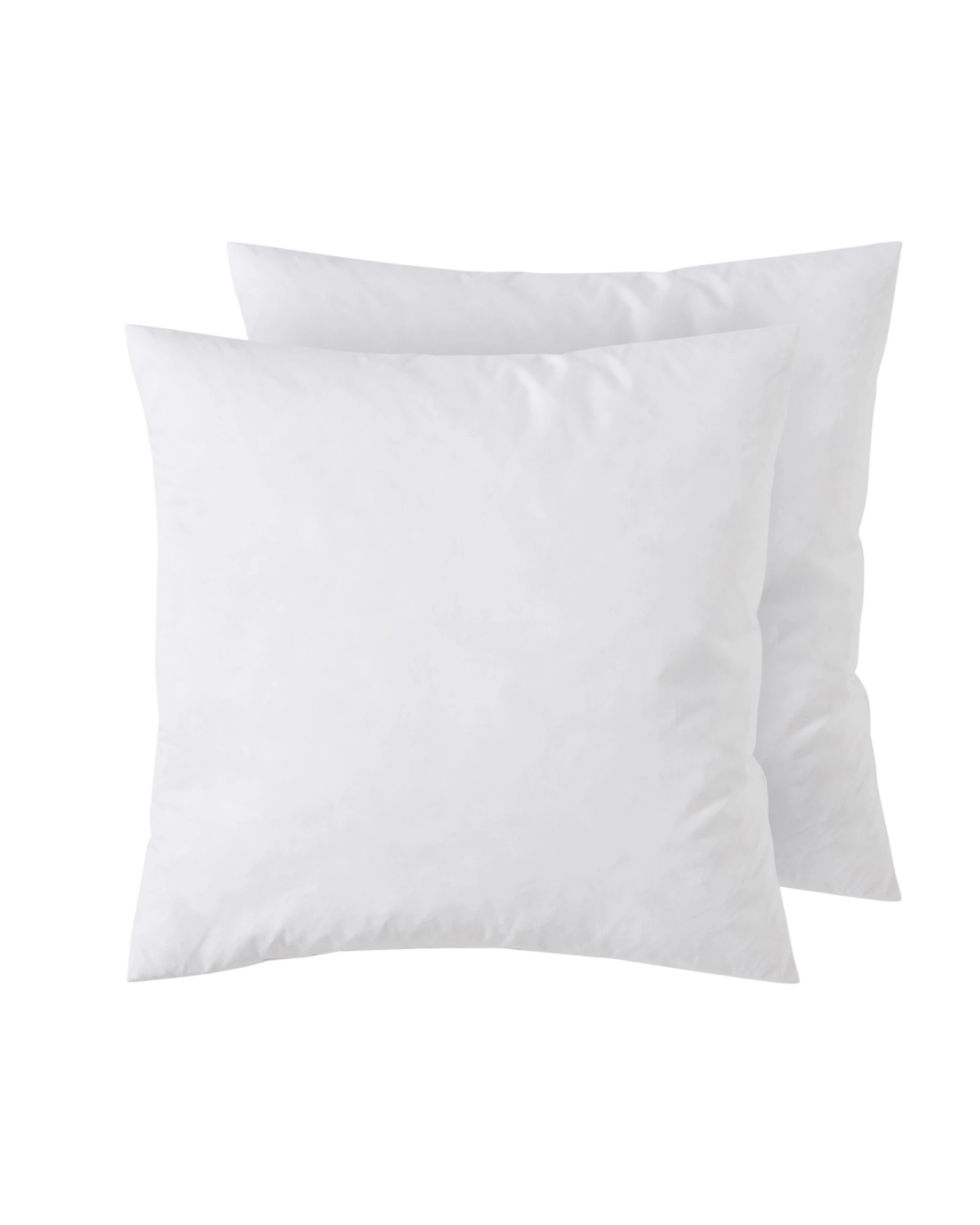 2 Dreamaker Square Cushion Insert White Duck Feather Fill Twin Pack 50x50cm - White, 2 of 9