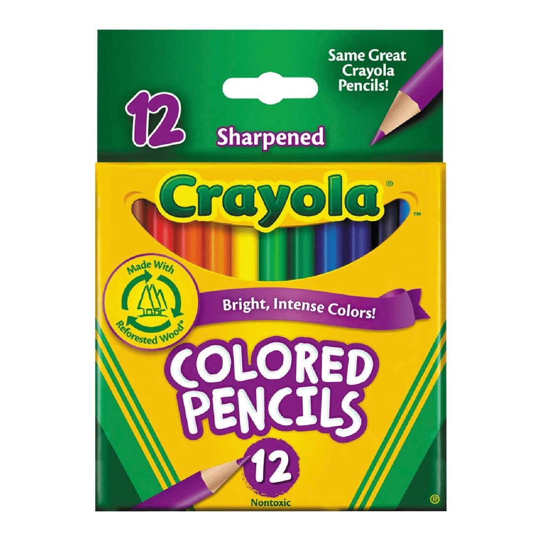1 Crayola Half Size Coloured Pencils 12 Pack, 1 of 1