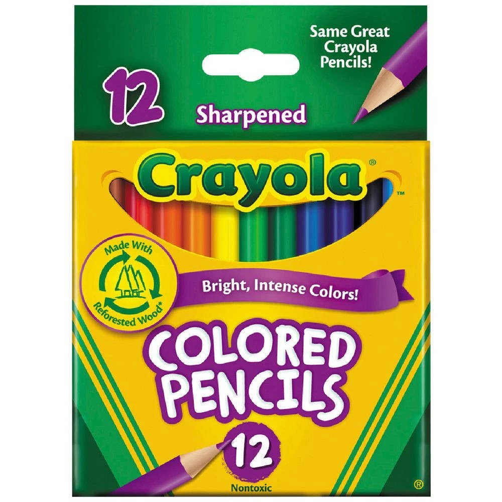 1 Crayola Half Size Coloured Pencils 12 Pack, 1 of 1