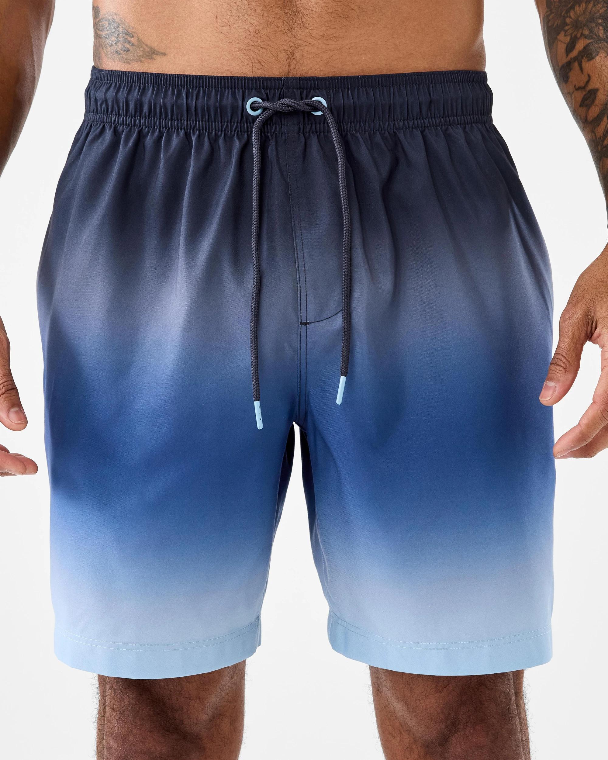 1 Regular Print Swim Boardshorts Blu Gradnt, 1 of 6