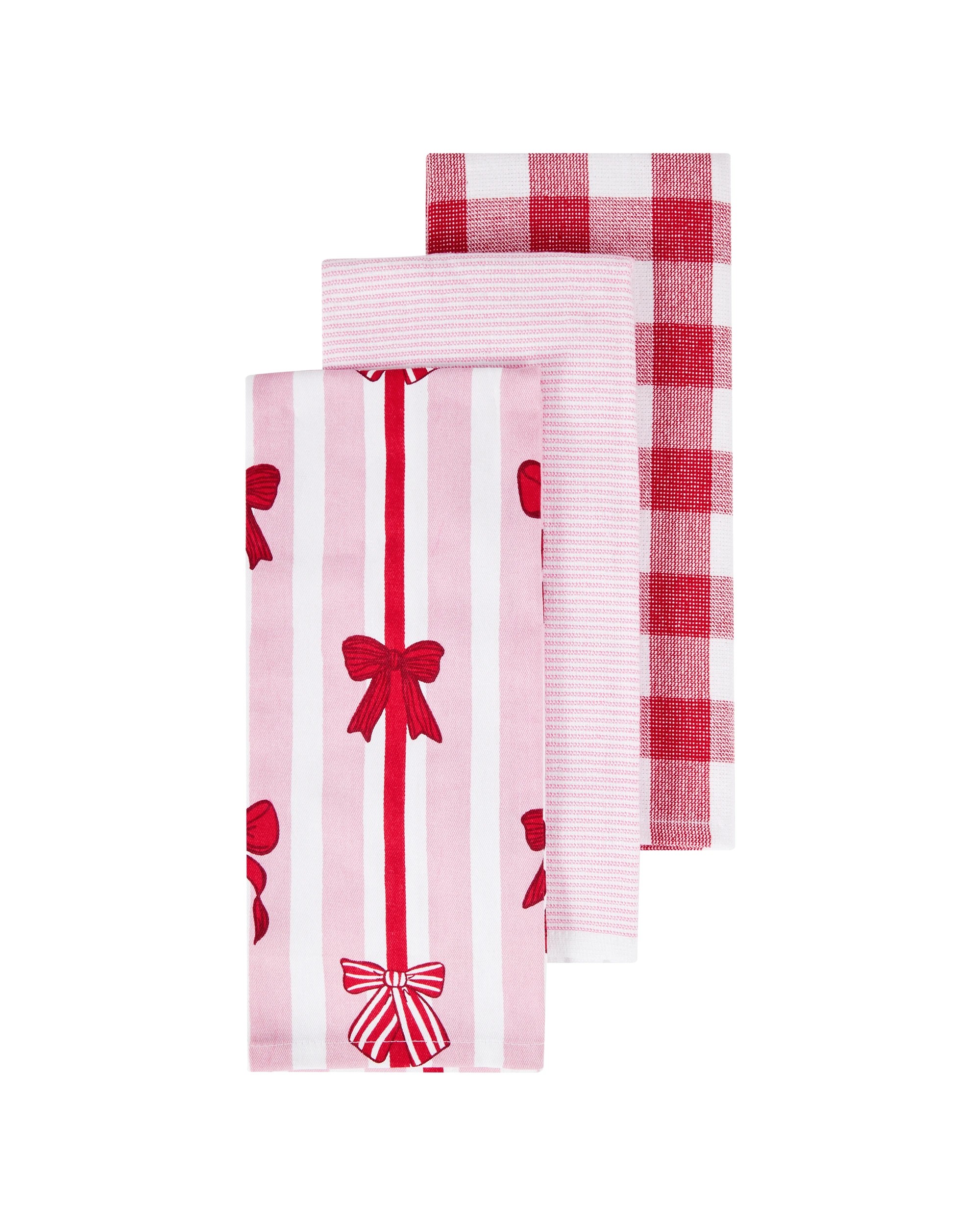 1 3 Pack Bow Tea Towels, 1 of 6