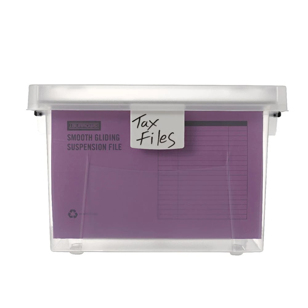 4 Ezy Storage 30L File Box Clear, 4 of 9