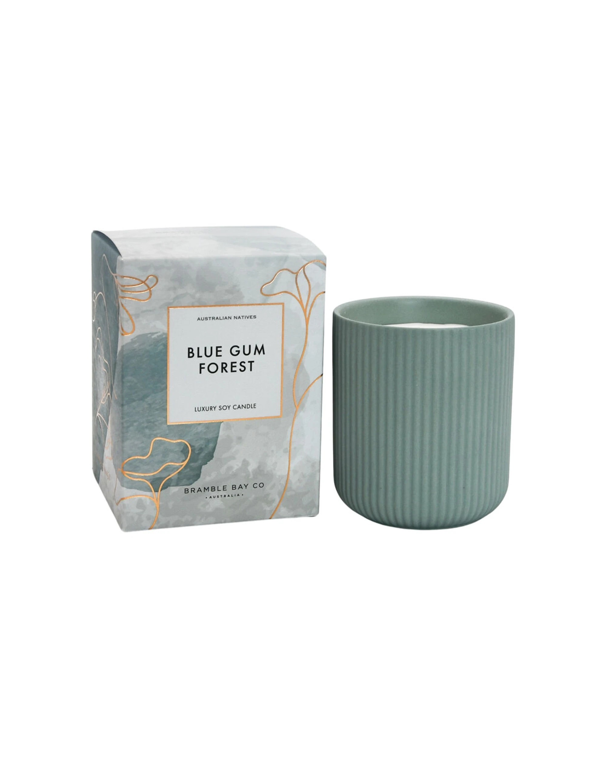 1 Bramble Bay Native Plum Blue Gum Scented Ceramic Soy Wax Candle 270g - Green, 1 of 1