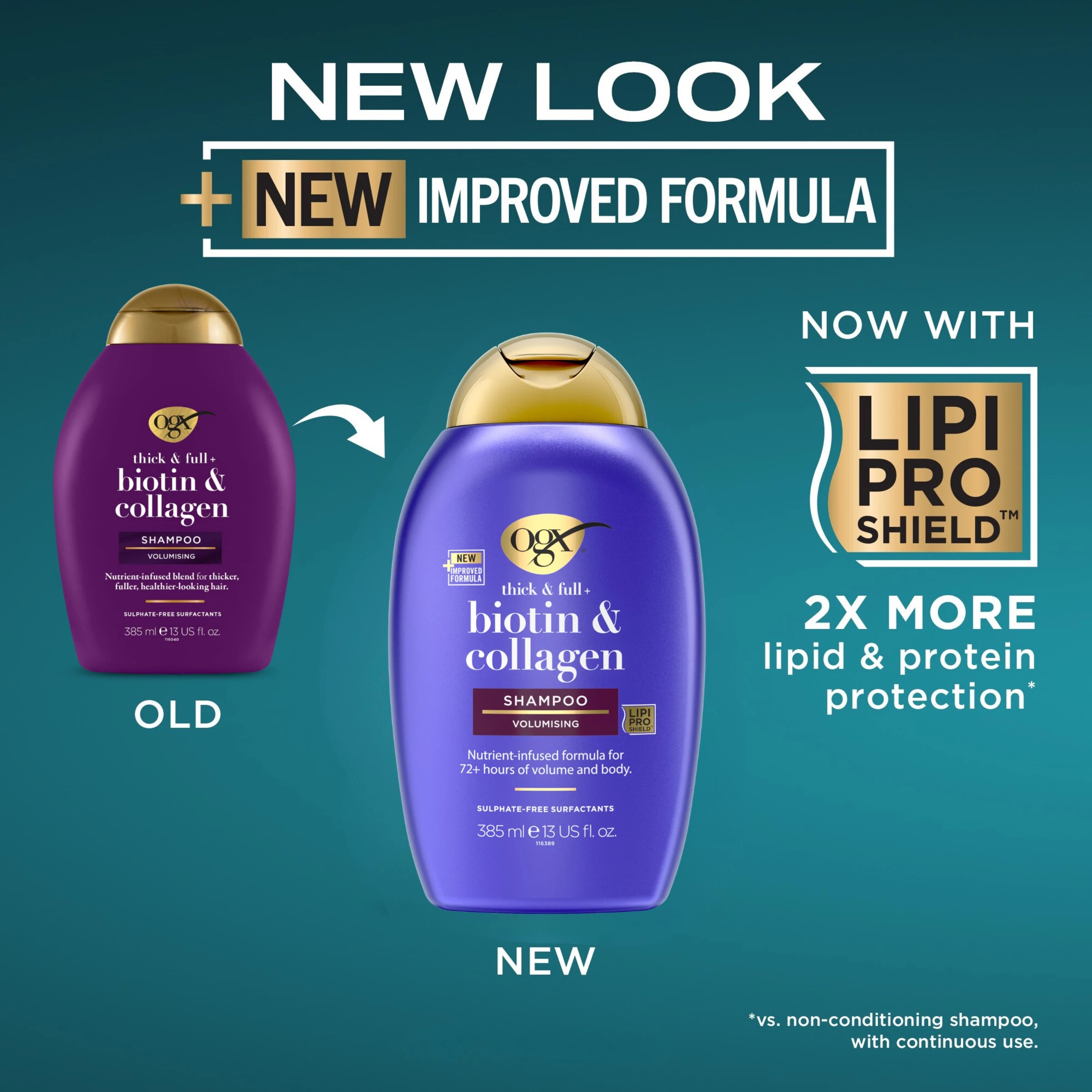 3 OGX Thick & Full+ Biotin & Collagen Shampoo 385ml, 3 of 9