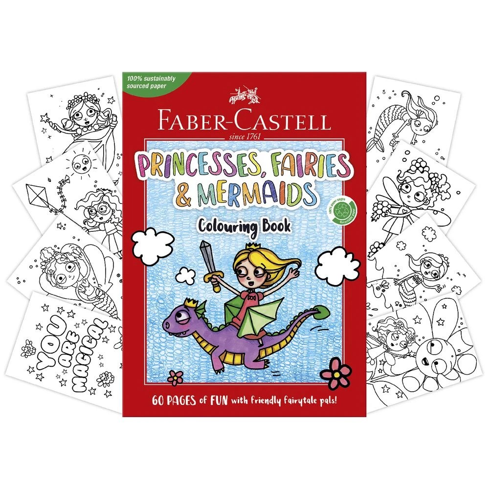 3 Faber-Castell Princesses & Mermaids Colouring Book 60 Pages, 3 of 3