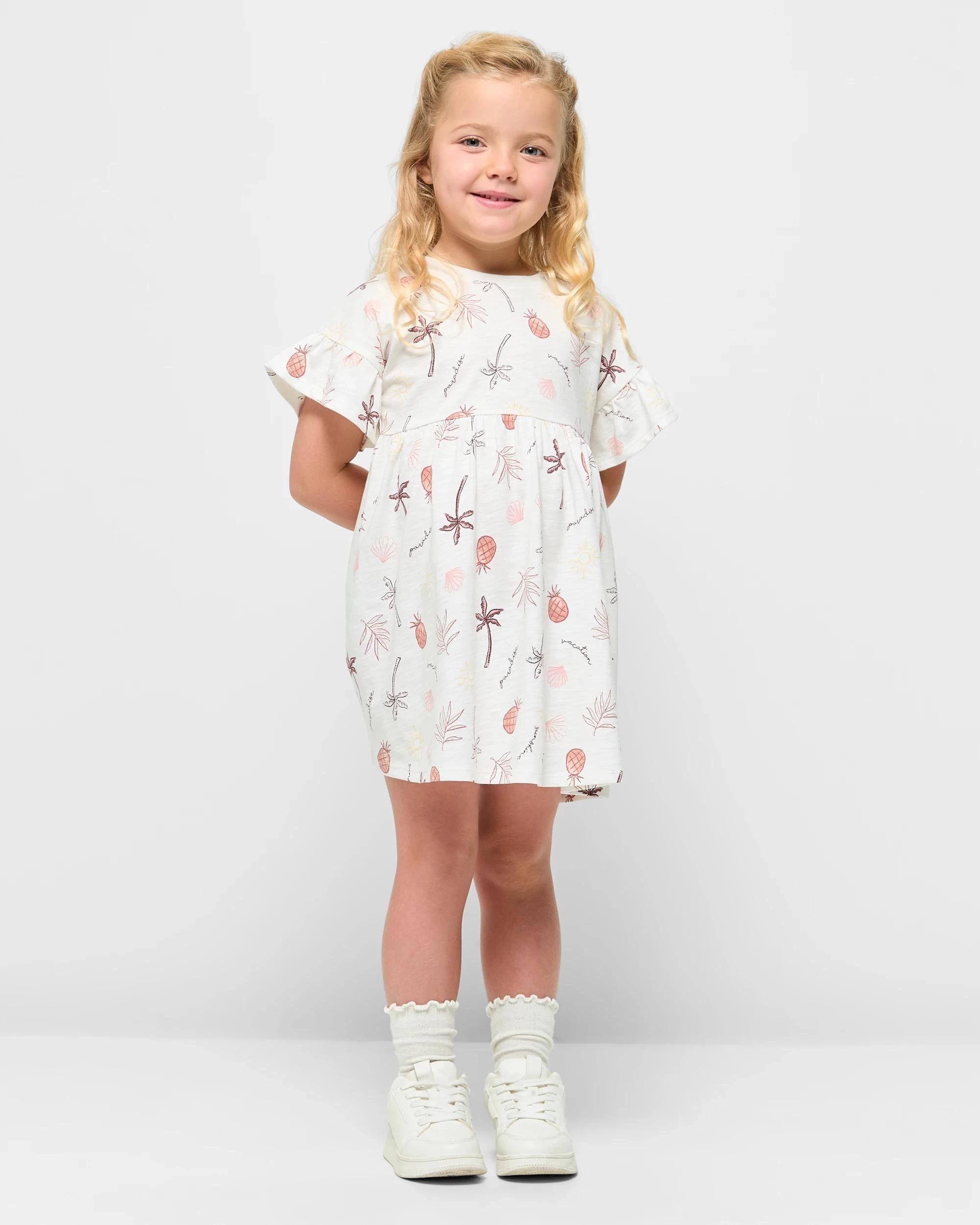 2 Target Australian Cotton Print Dress WHITE VACATION, 2 of 5