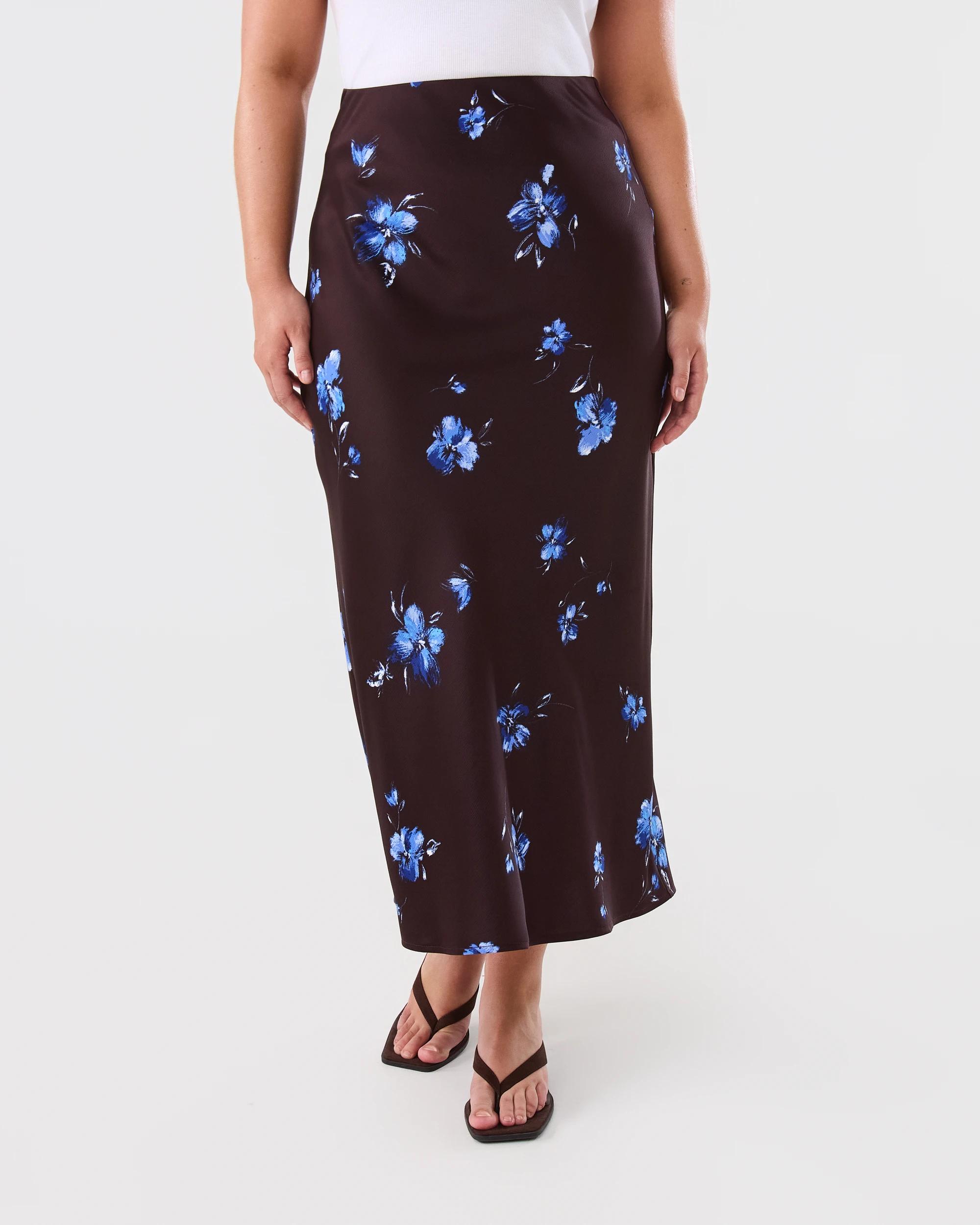 1 Satin Slip Skirt Brshfloral, 1 of 5