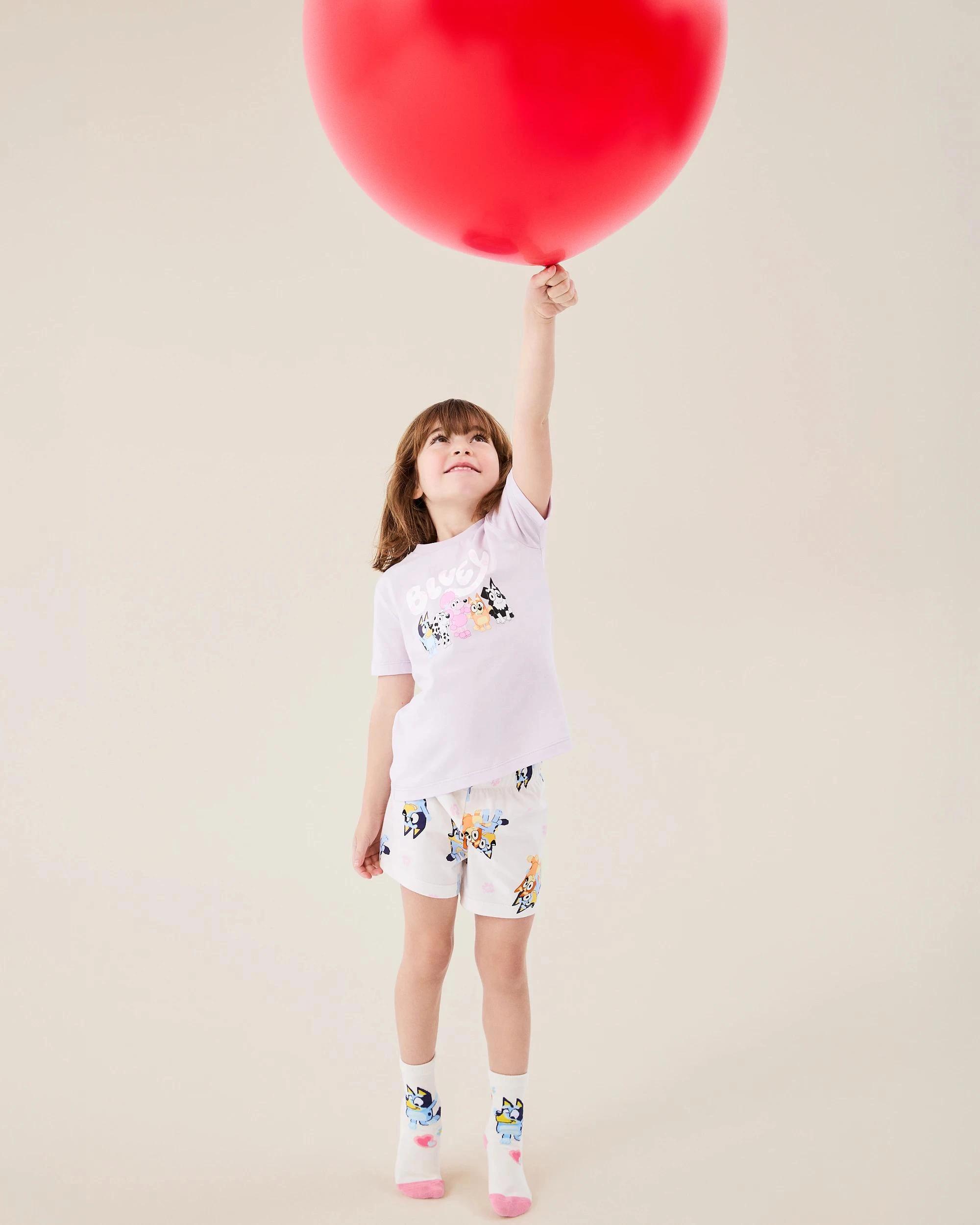 5 Bluey Australian Cotton Younger Girls 2 Pack Short Pyjama Set MULTI, 5 of 6