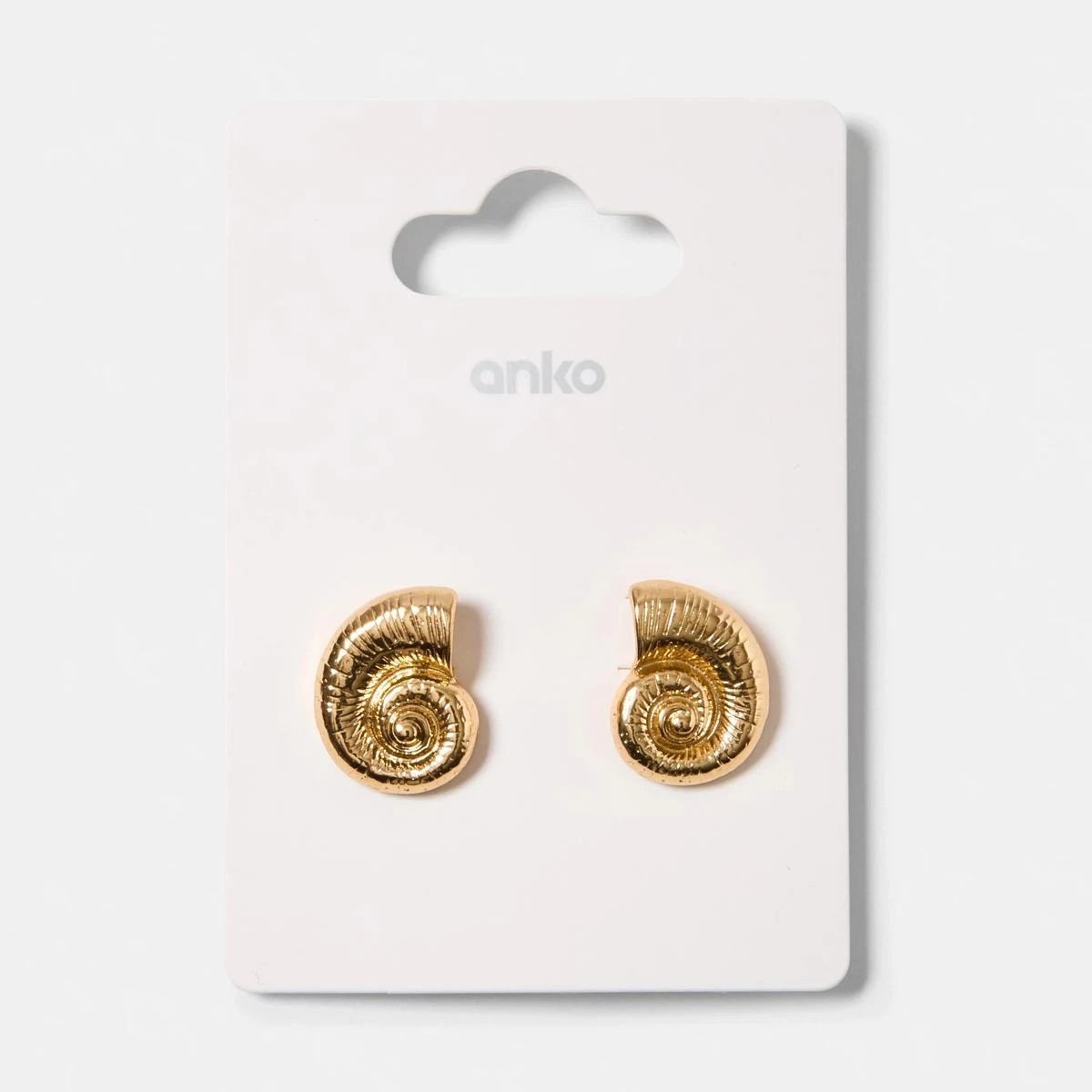 8 Sundial Shell Stud Earrings - Gold Tone, 8 of 8