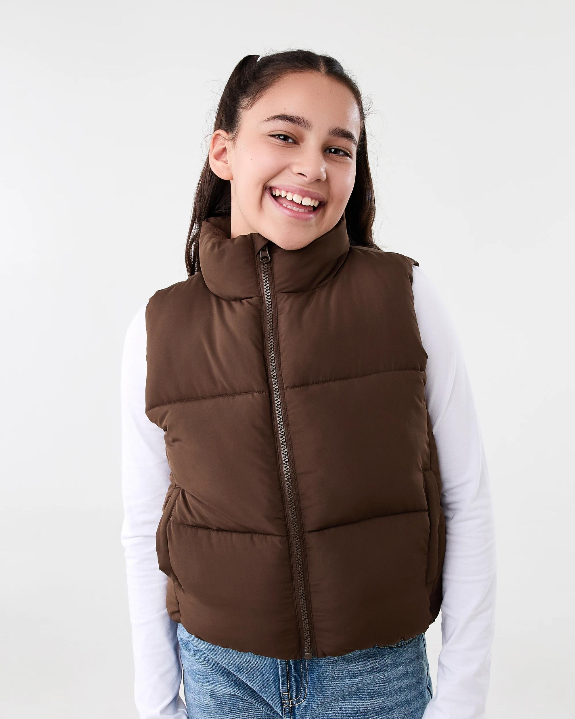 2 Puffer Vest Velvet Brn, 2 of 8