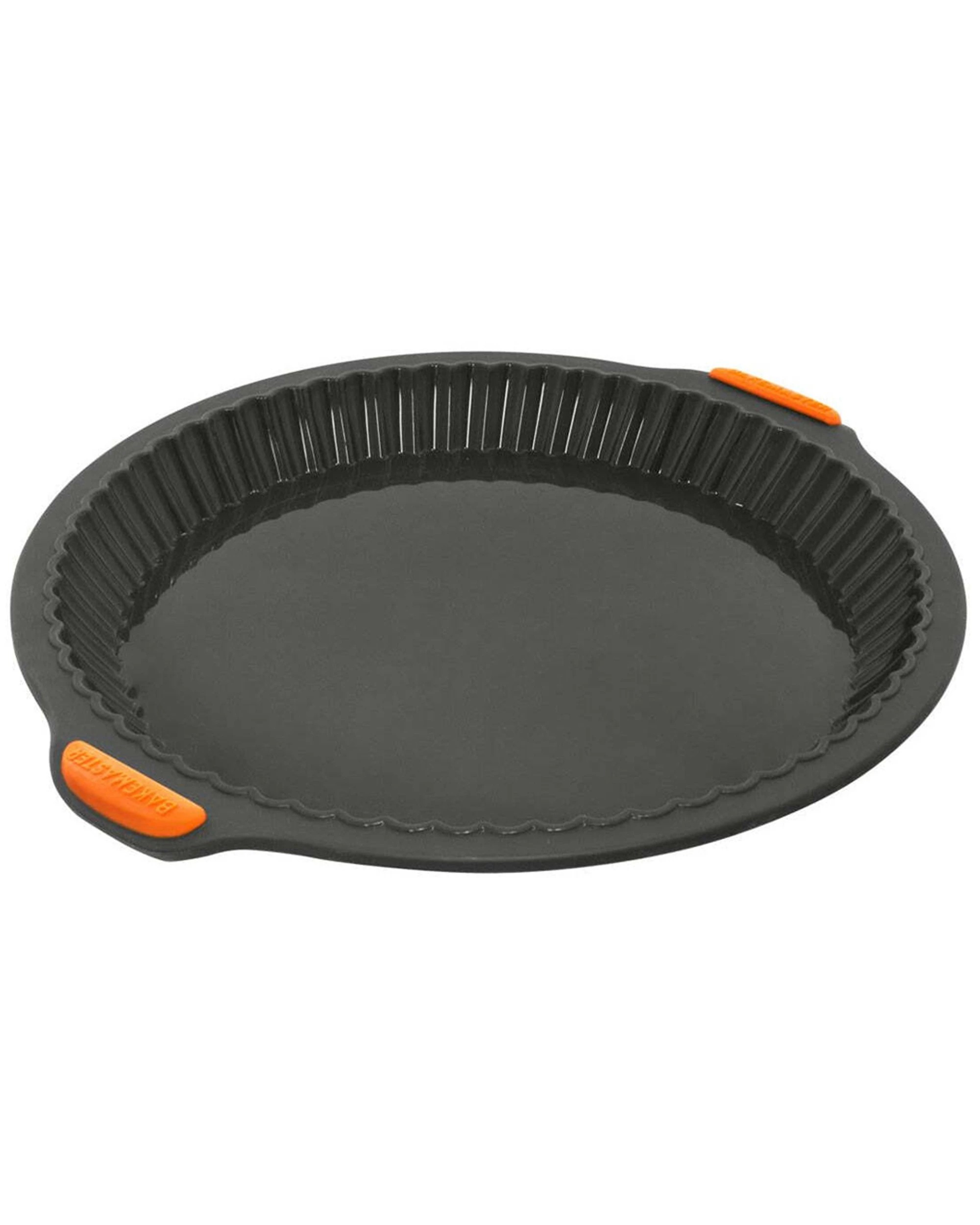 1 Bakemaster Silicone 26cm Quiche Pan Round Non-stick Oven Safe Dishwasher Safe - Grey, 1 of 3