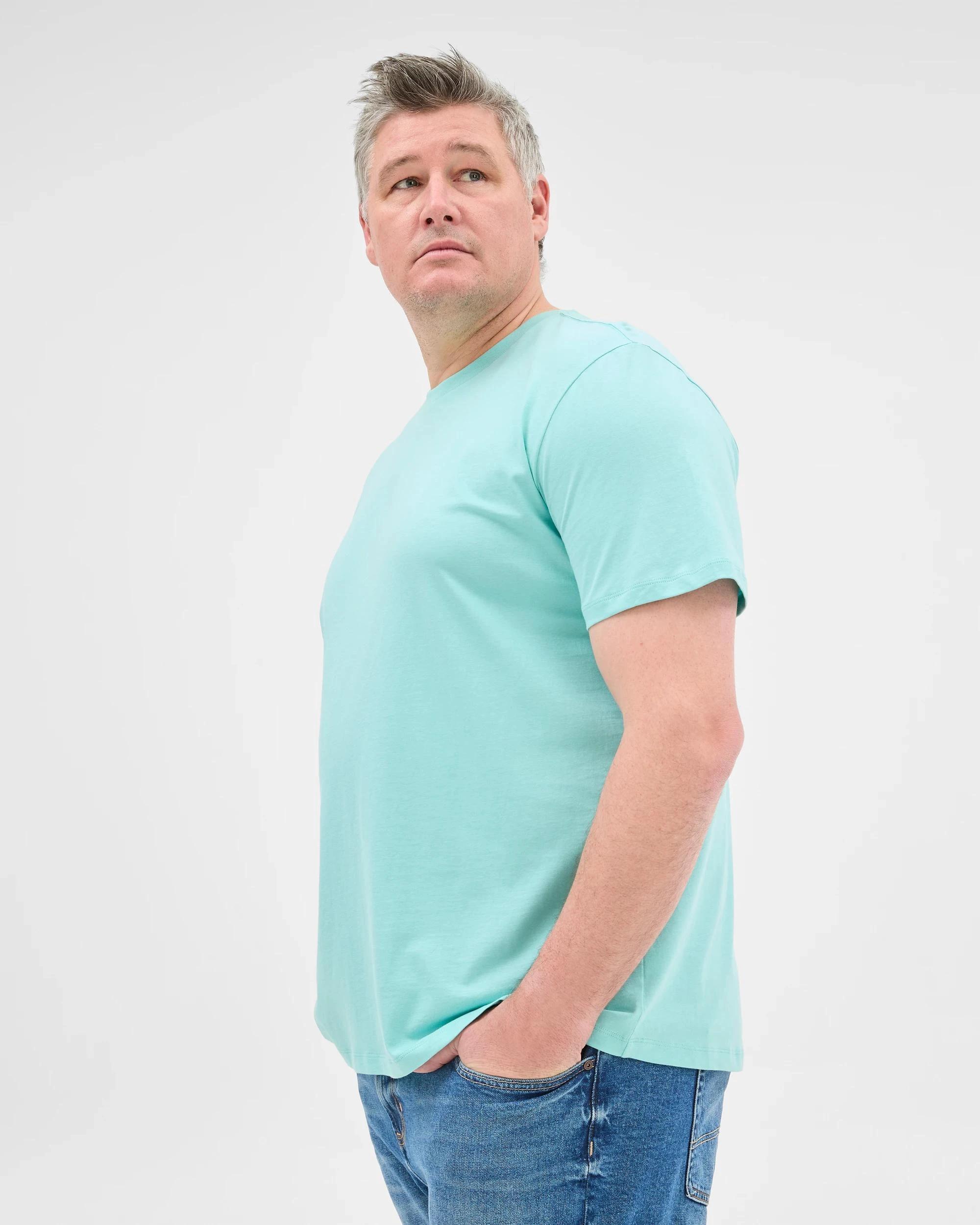 3 Target Man Plus Plus Size Australian Cotton Crew T-Shirt AQUA, 3 of 5