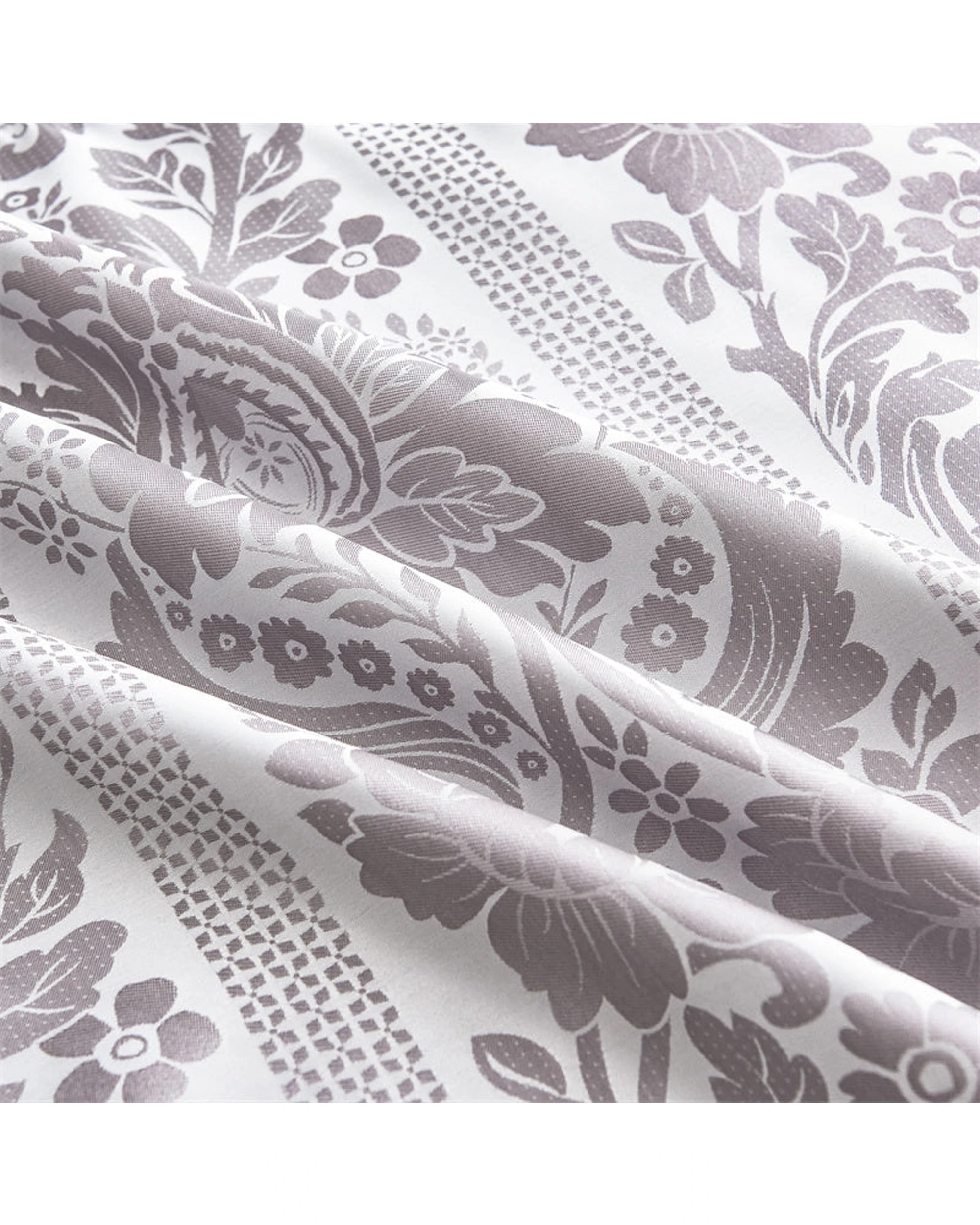6 Cotton More Jacquard Pattern Home Bed Runner Light 50x210cm - Purple, 6 of 6